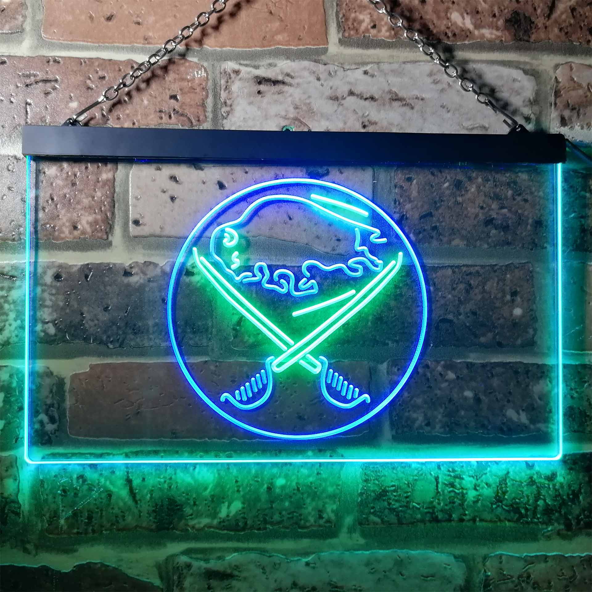 Buffalo Sport Team Sabres Dual Color LED Neon Sign ProLedSign
