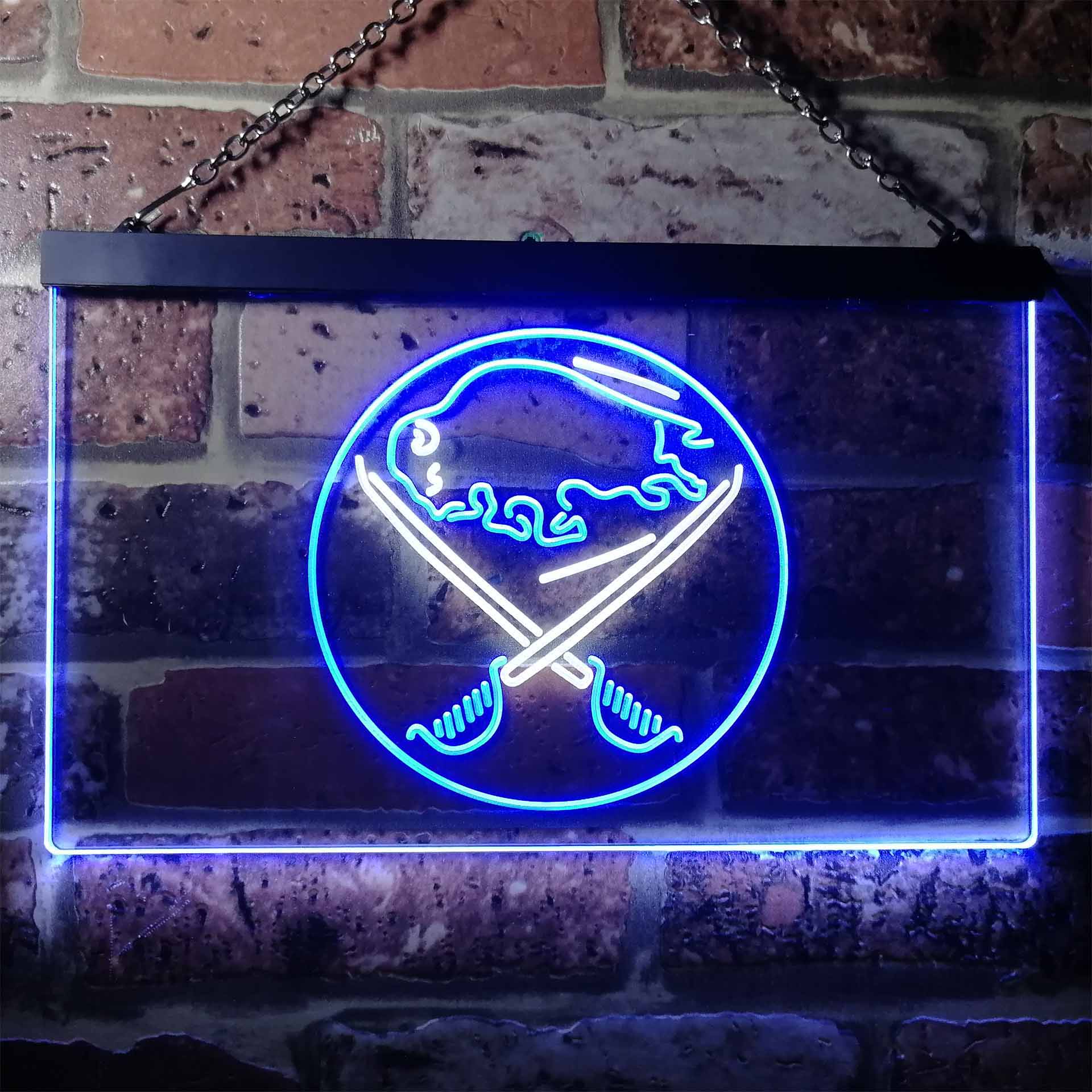 Buffalo Sport Team Sabres Dual Color LED Neon Sign ProLedSign