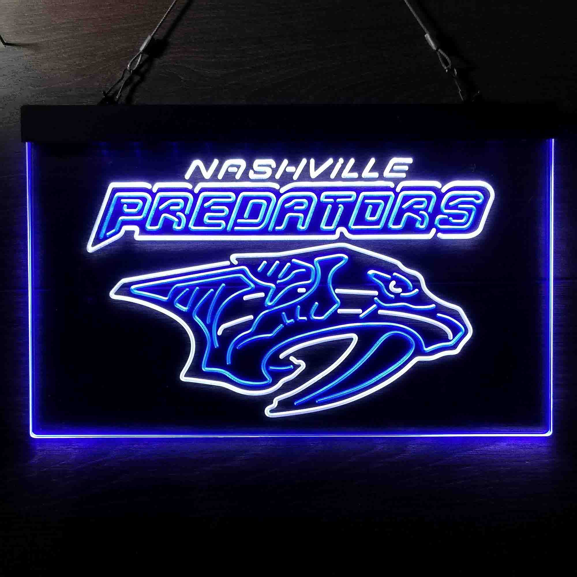 Nashville Sport Team Predators Dual Color LED Neon Sign ProLedSign