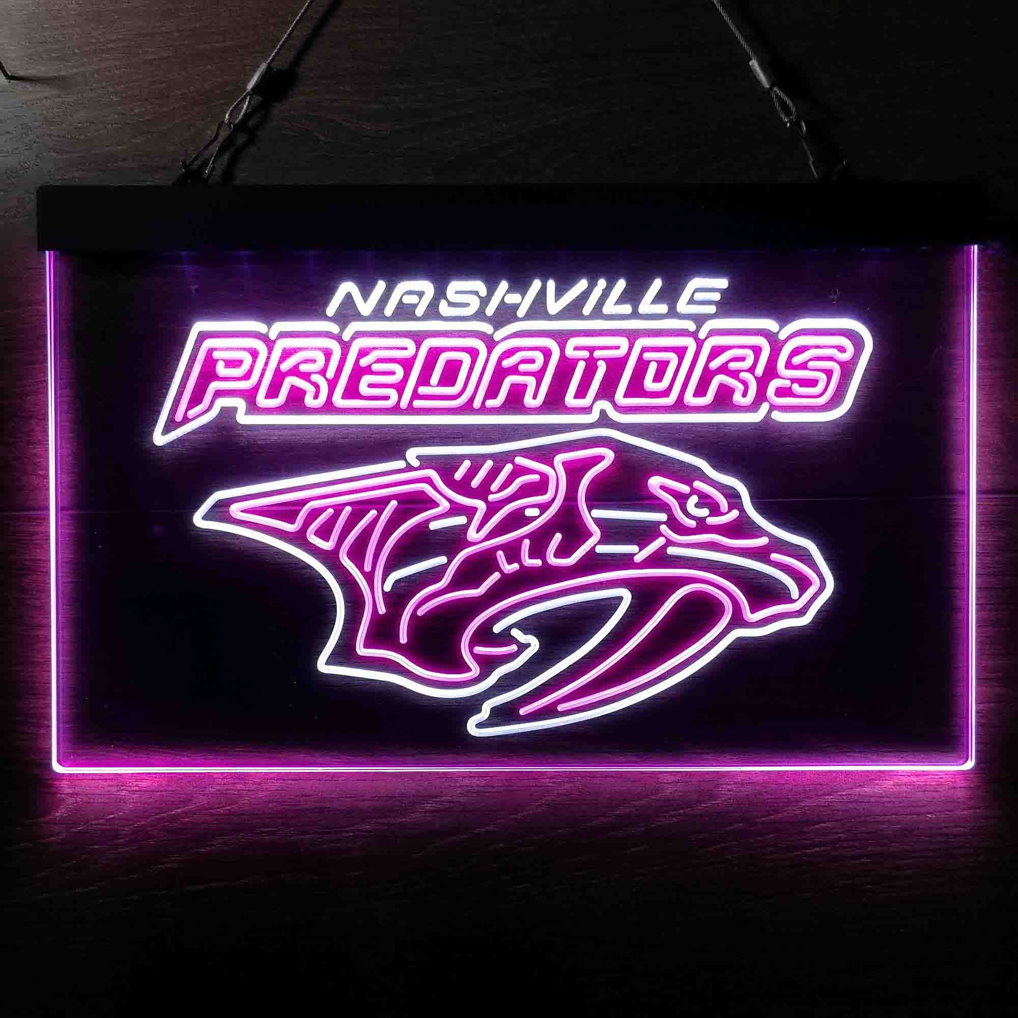 Nashville Sport Team Predators Dual Color LED Neon Sign ProLedSign