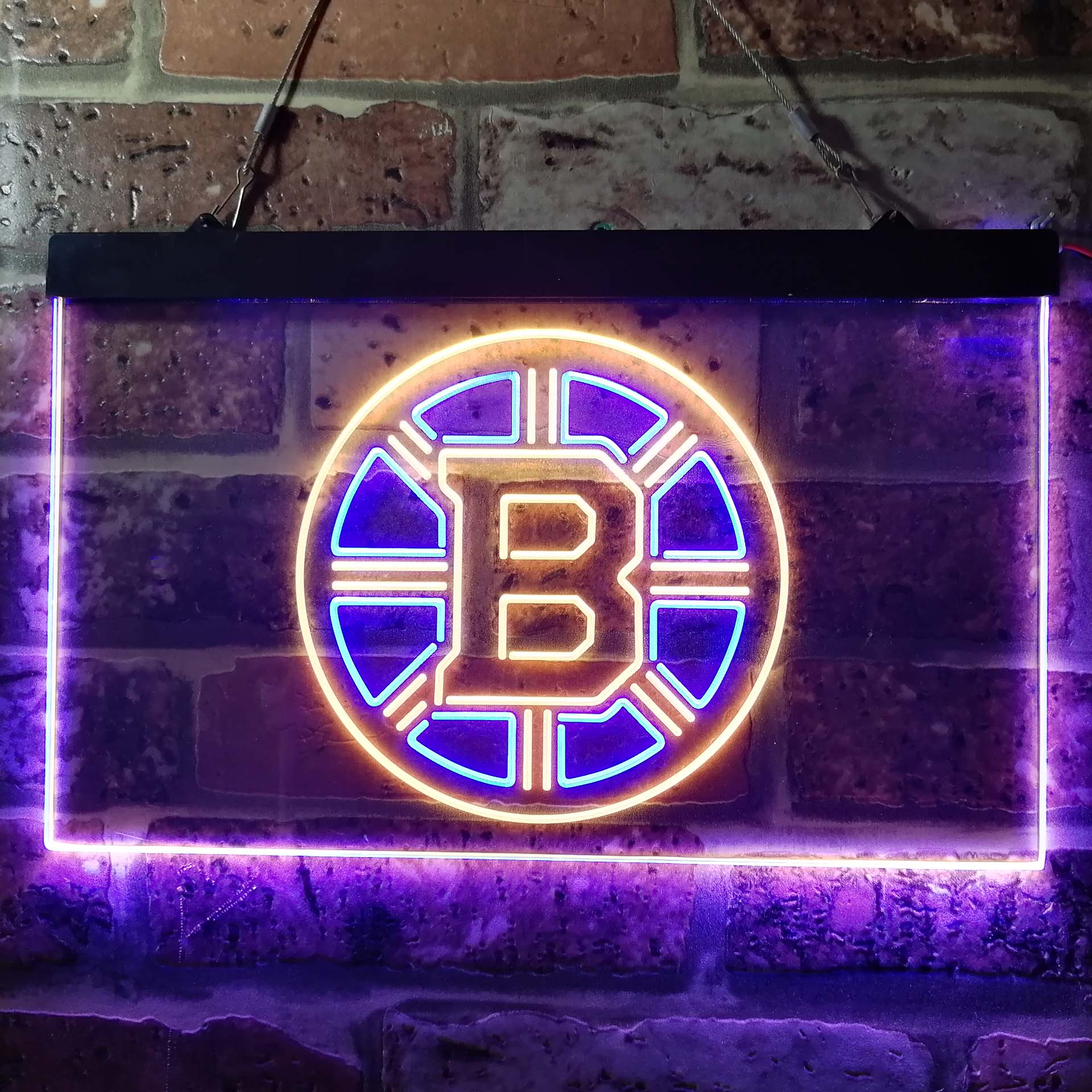 Boston Sport Team Bruins Dual Color LED Neon Sign ProLedSign