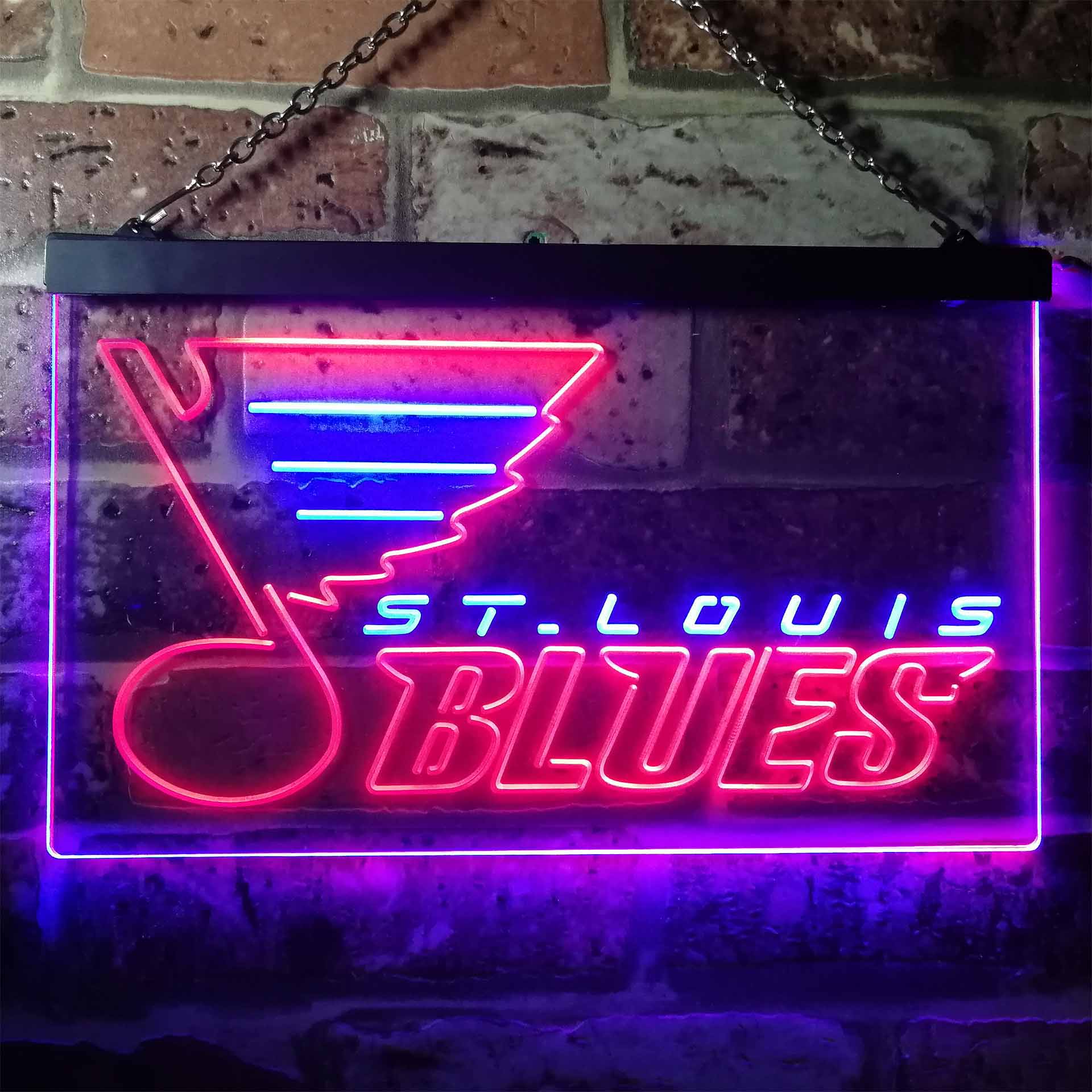 St Louis Sport Team Blues Dual Color LED Neon Sign ProLedSign