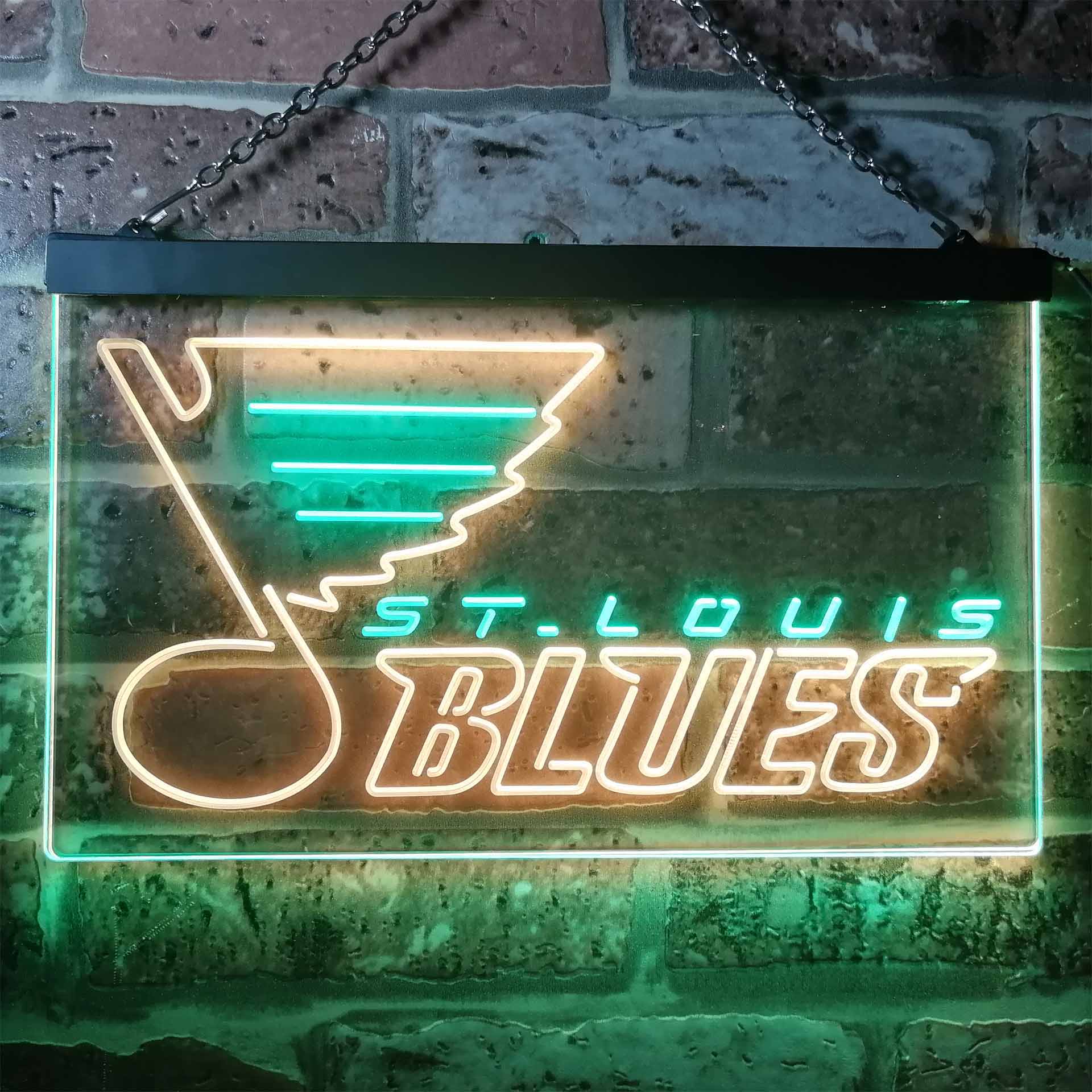 St Louis Sport Team Blues Dual Color LED Neon Sign ProLedSign