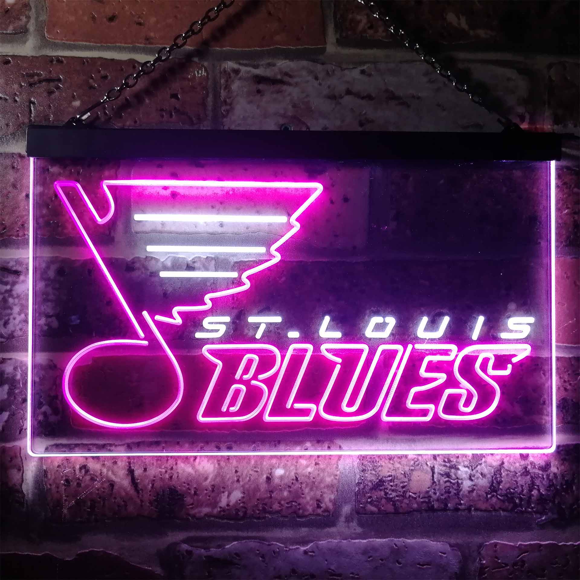 Saint St. Louis Blues 20"x16" Neon Light Lamp Sign With HD Vivid  Printing