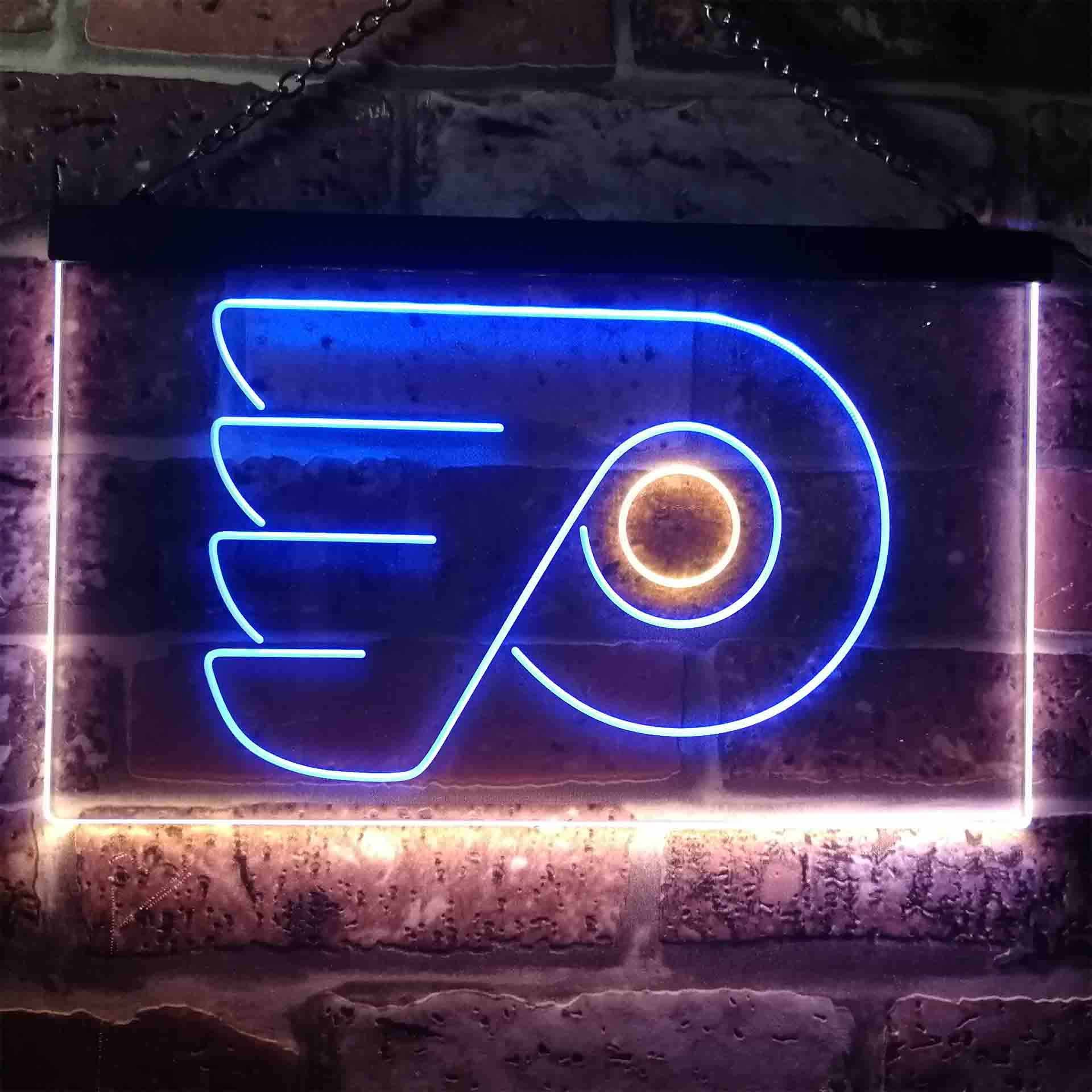 Philadelphia Sport Team Flyers Dual Color LED Neon Sign ProLedSign
