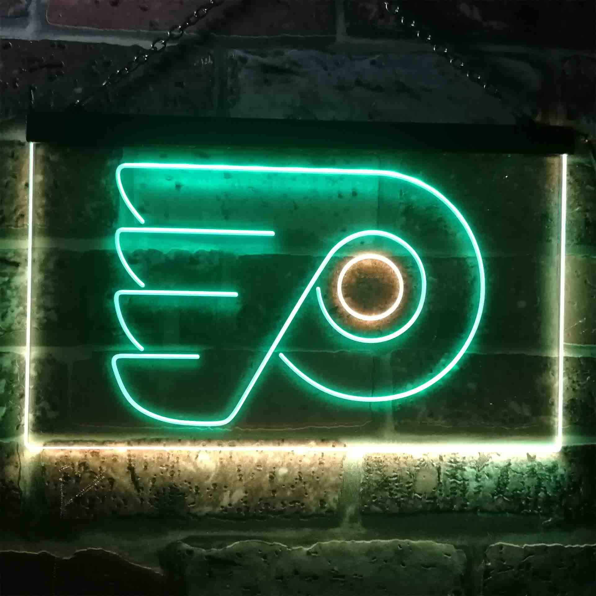 Philadelphia Sport Team Flyers Dual Color LED Neon Sign ProLedSign