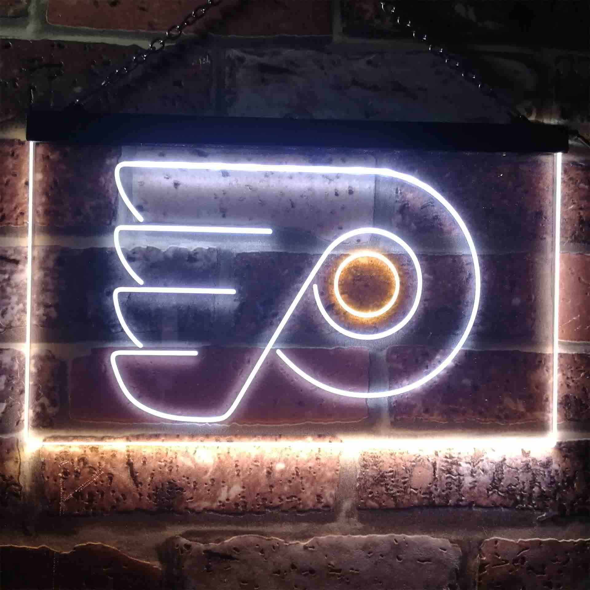 Philadelphia Sport Team Flyers Dual Color LED Neon Sign ProLedSign
