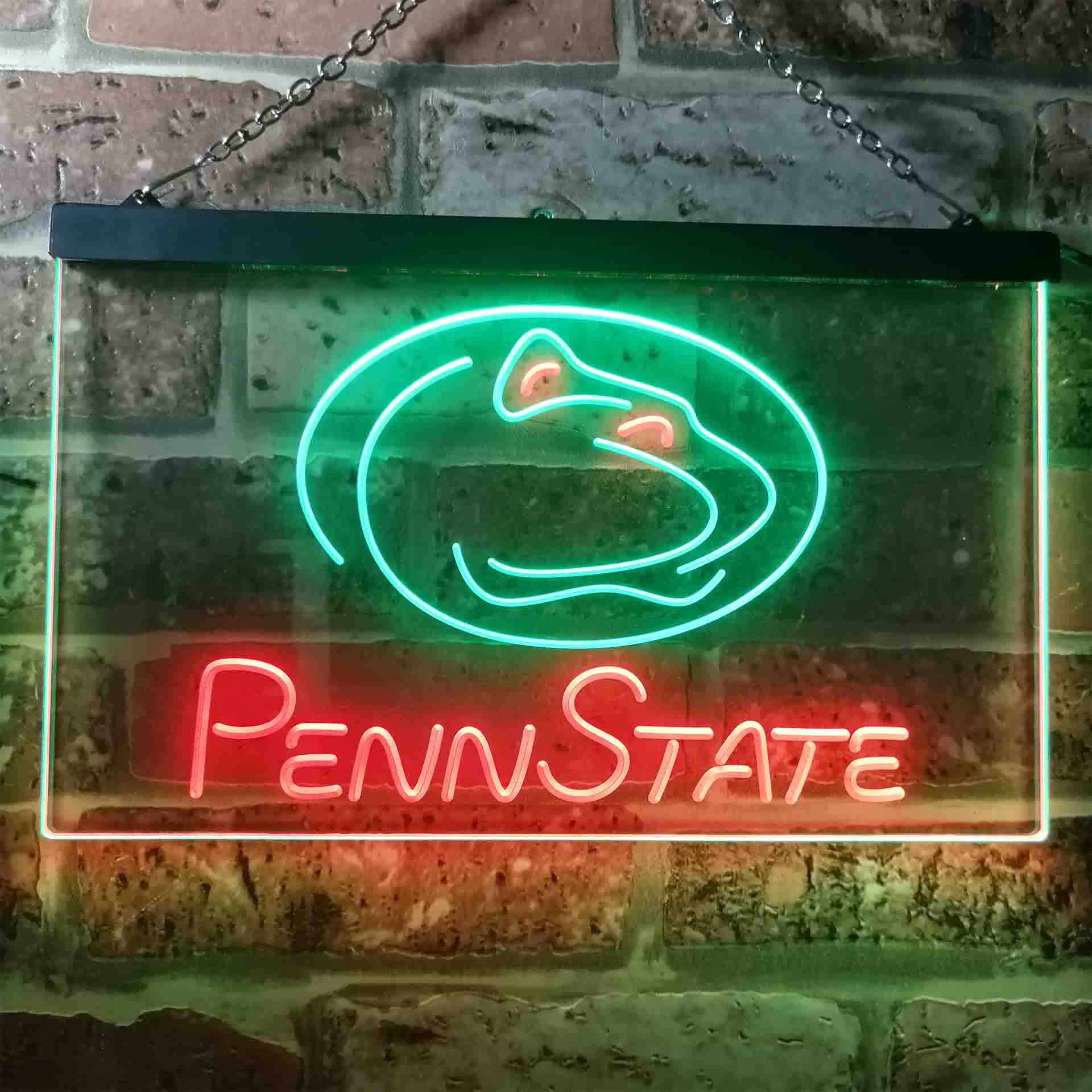 Penn State Sport Team Football Dual Color LED Neon Sign ProLedSign