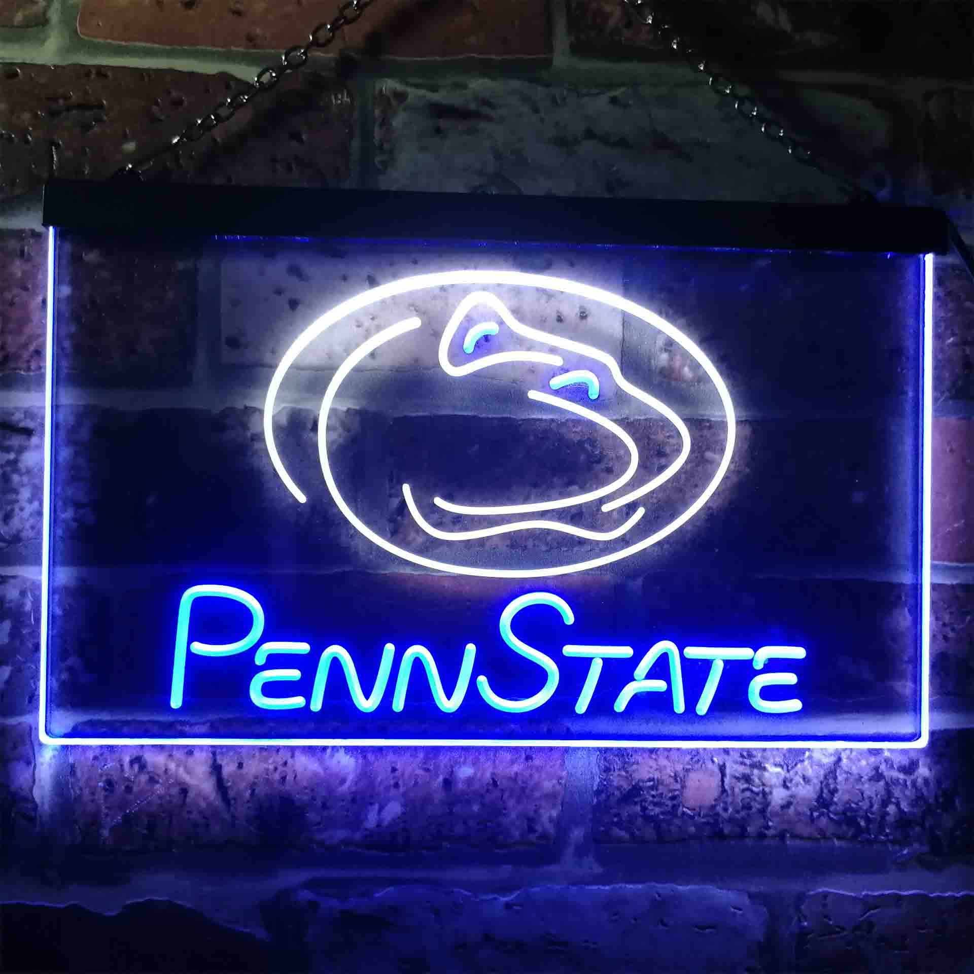 Penn State Sport Team Football Dual Color LED Neon Sign ProLedSign
