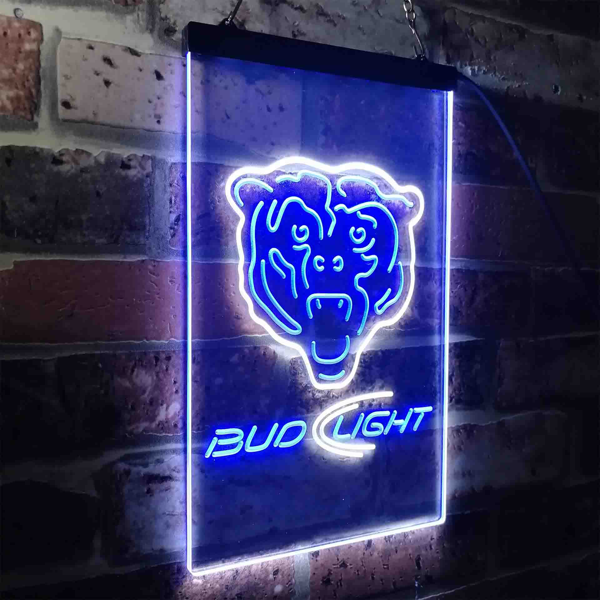 Chicago Bears Bud Light Neon-Like LED Sign