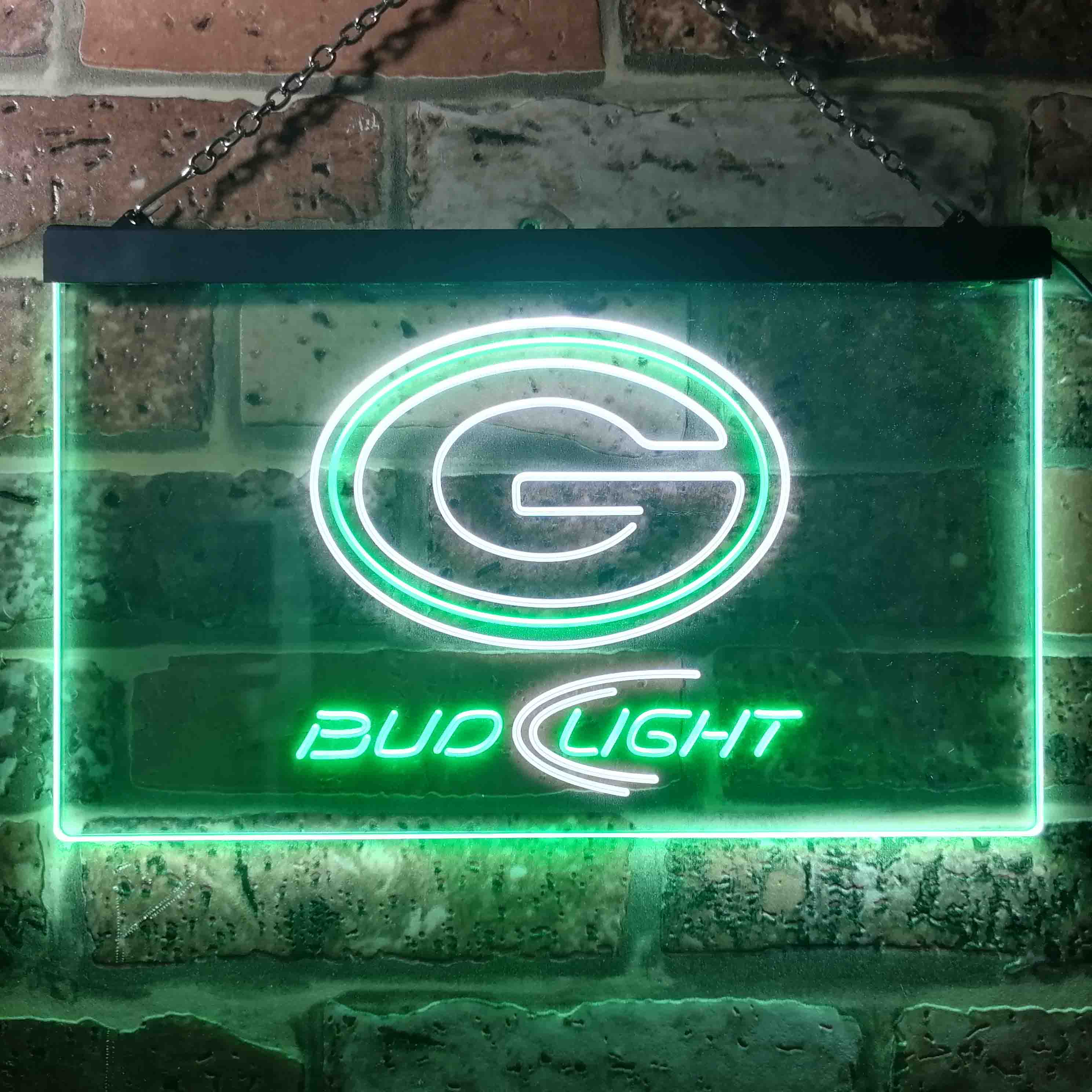 Green Bay Packers Bud Light Neon-Like LED Sign
