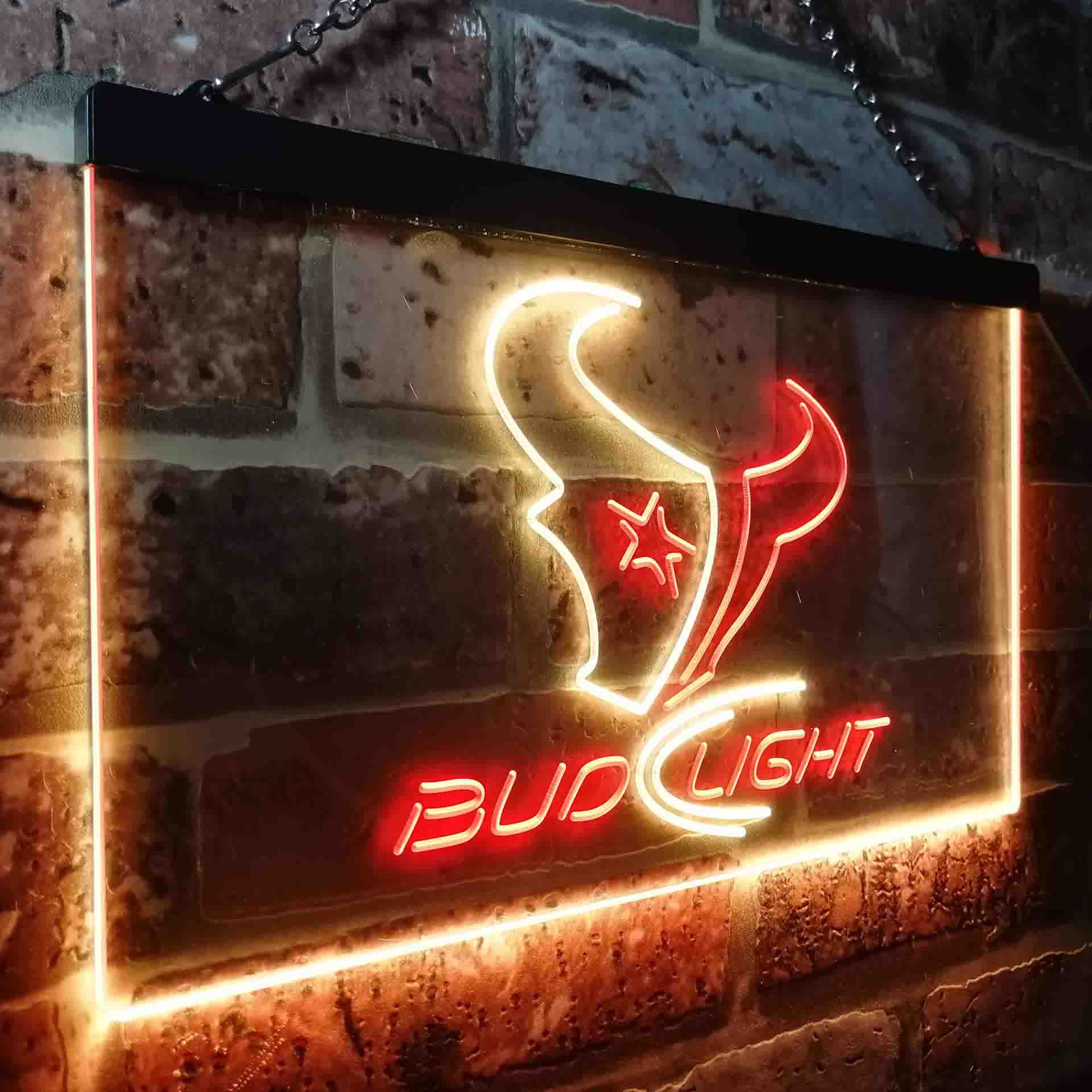 Houston Texans Bud Light Neon-Like LED Sign - ProLedSign