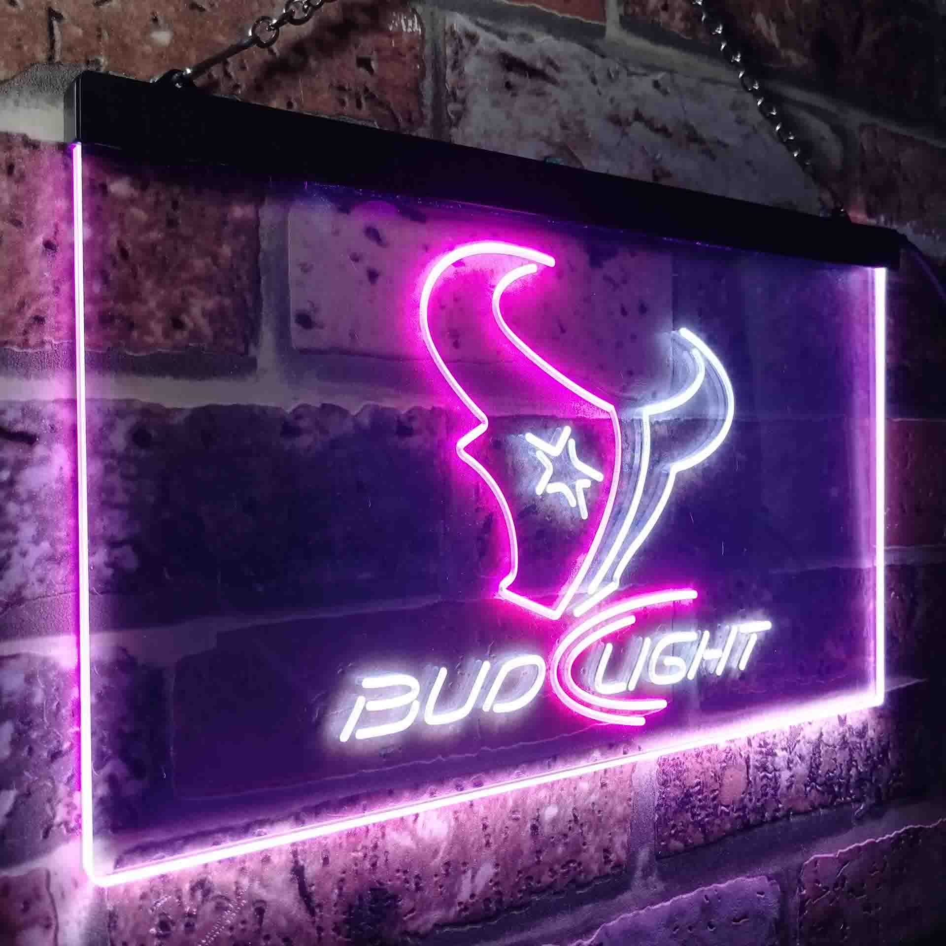 Houston Texans Bud Light Neon-Like LED Sign - ProLedSign