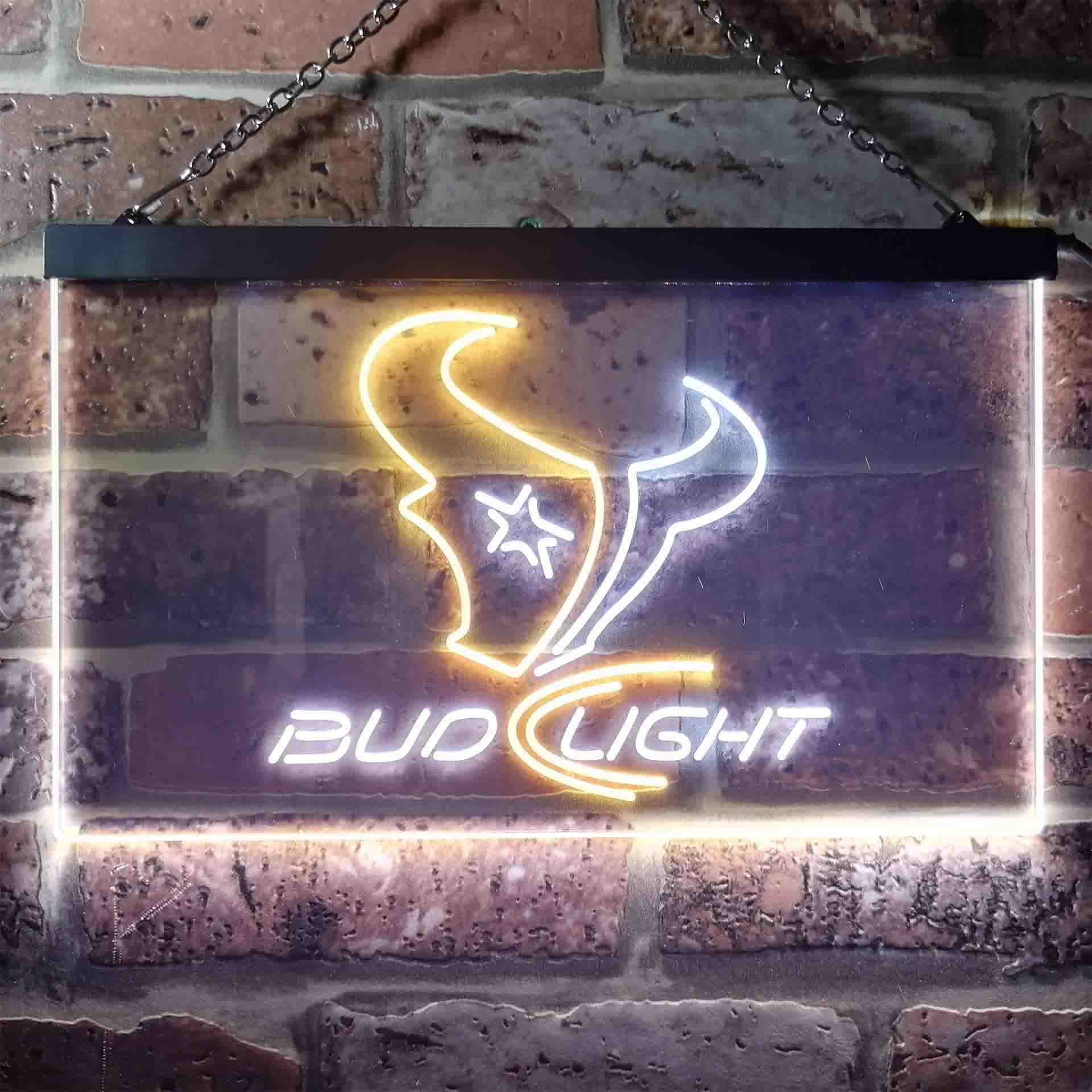 Houston Texans Bud Light Neon-Like LED Sign - ProLedSign