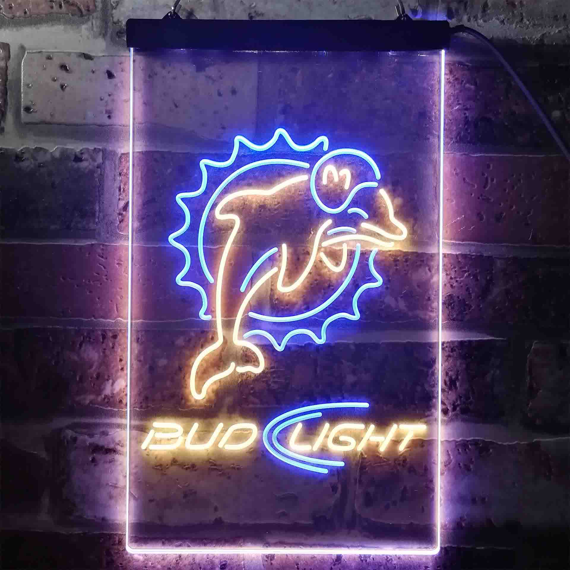 Miami Dolphins LED Lighted Sign - Turquoise