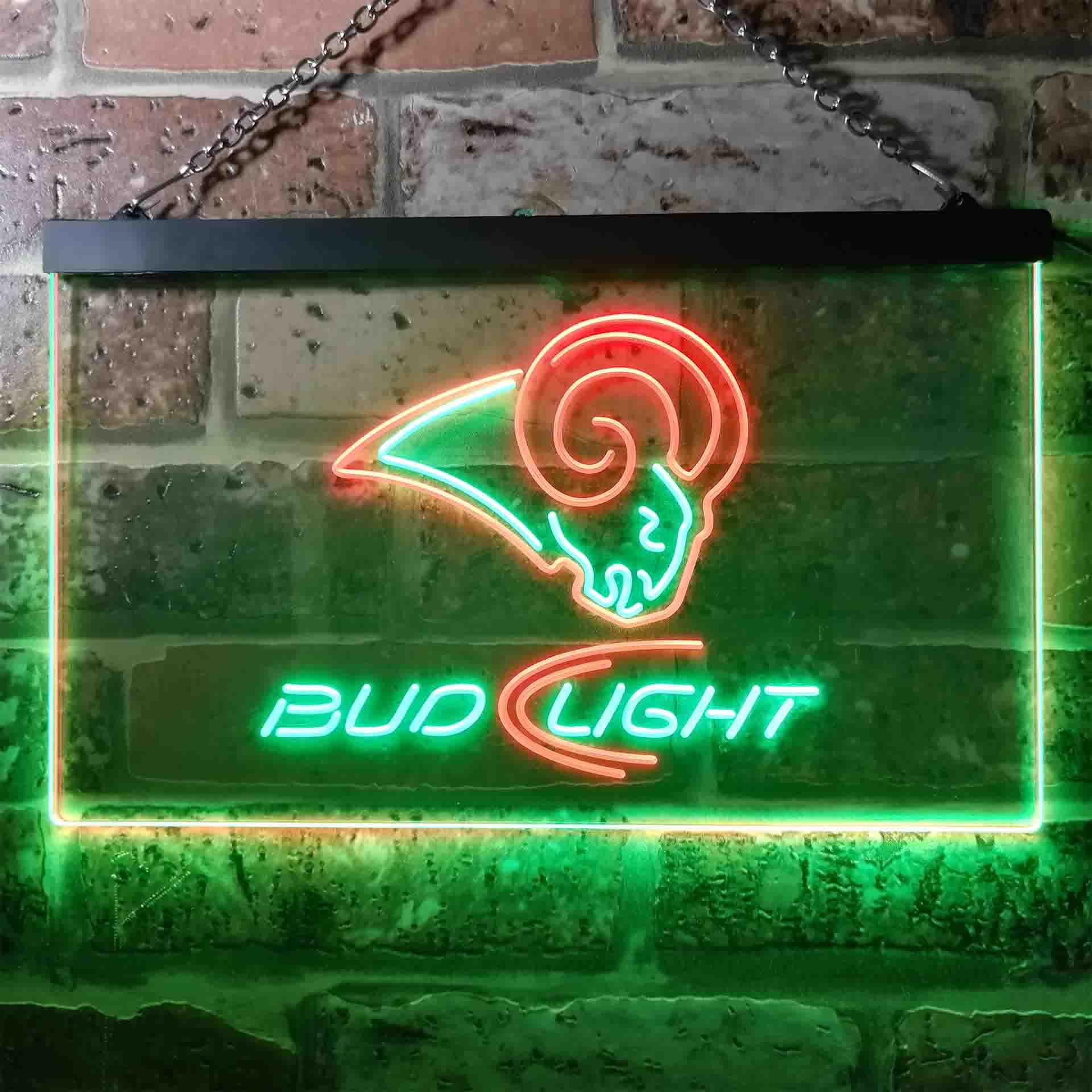 St Louis Rams Bud Light Neon-Like LED Sign
