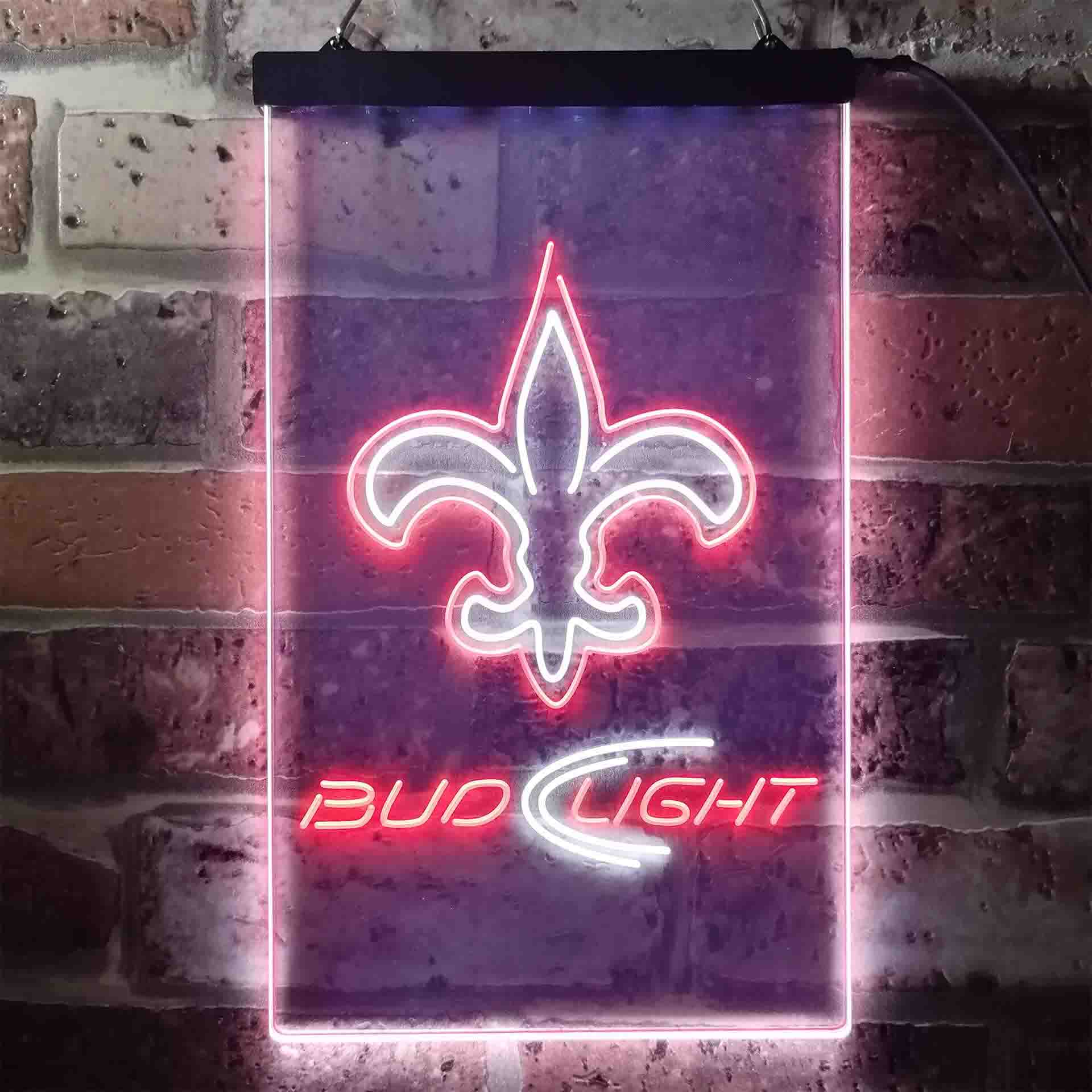 New Orleans Saints Bud Light Neon-Like LED Sign