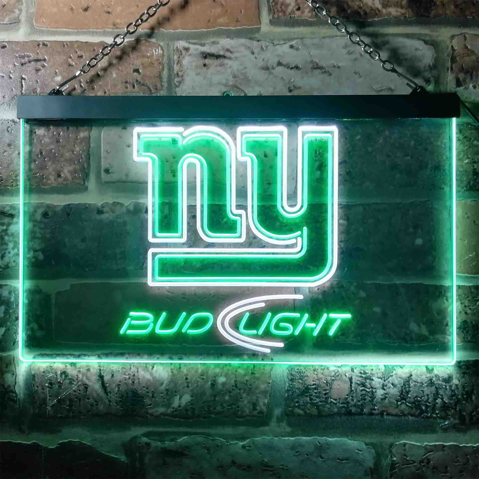 Bud Light New York Giants Dual Color LED Neon Sign ProLedSign