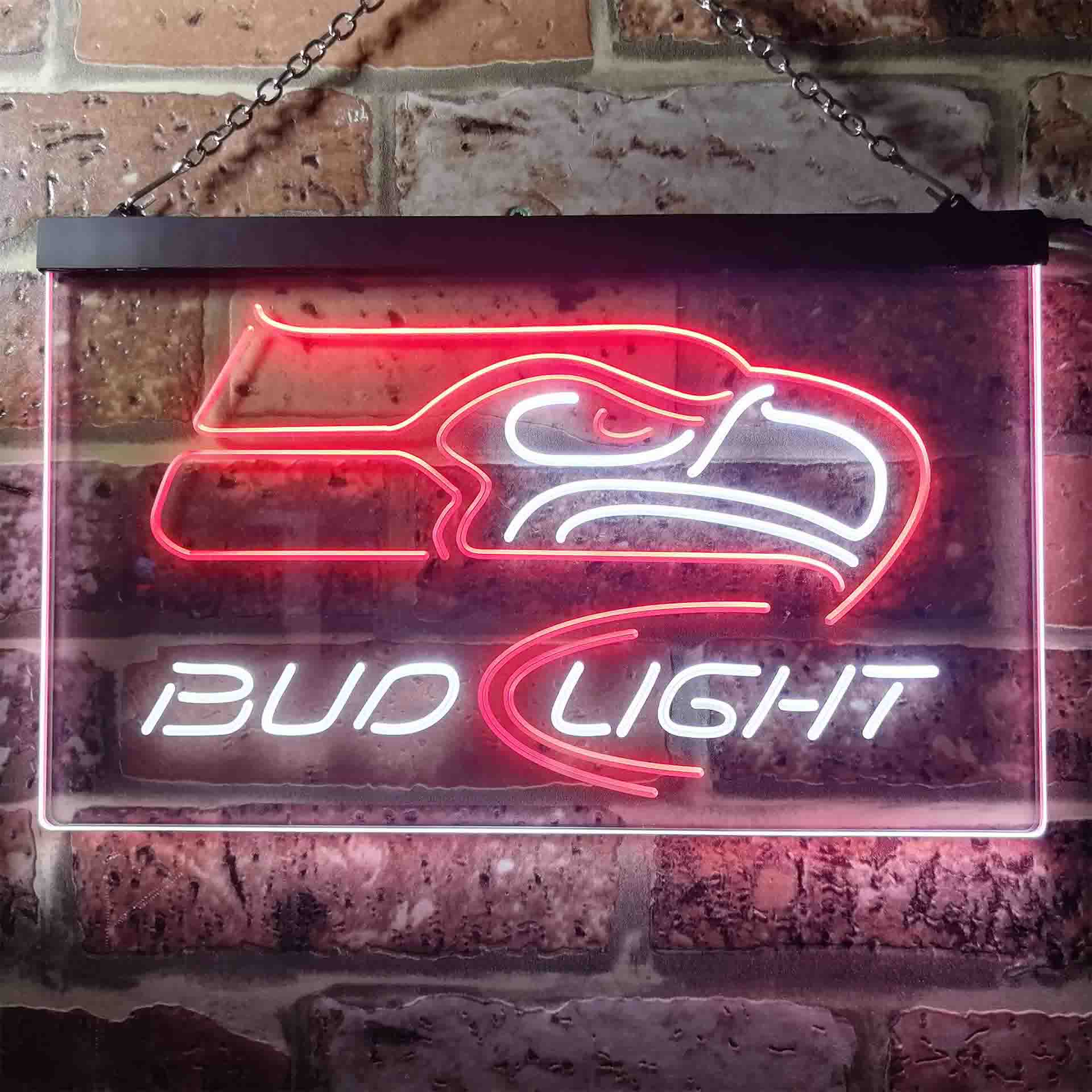 Seattle Seahawks Bud Light Neon-Like LED Sign