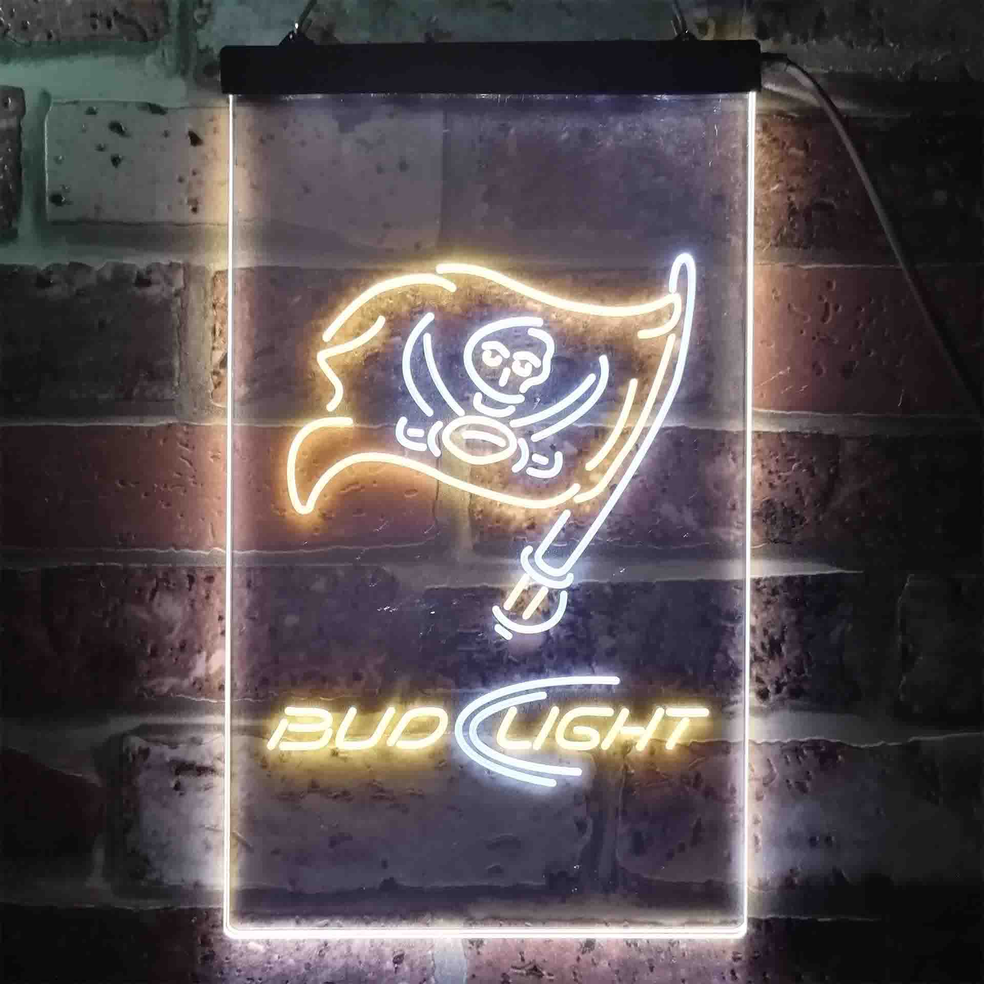 Bud Light Tampa Bay Buccaneers Dual Color LED Neon Sign ProLedSign