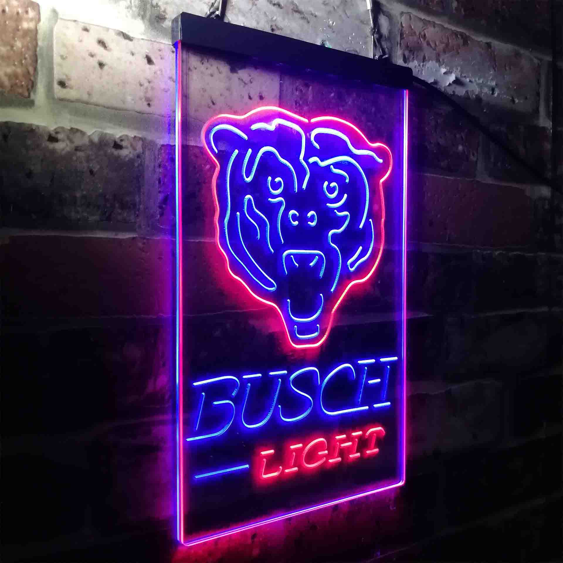 Busch Light Chicago Bears Neon-Like LED Sign