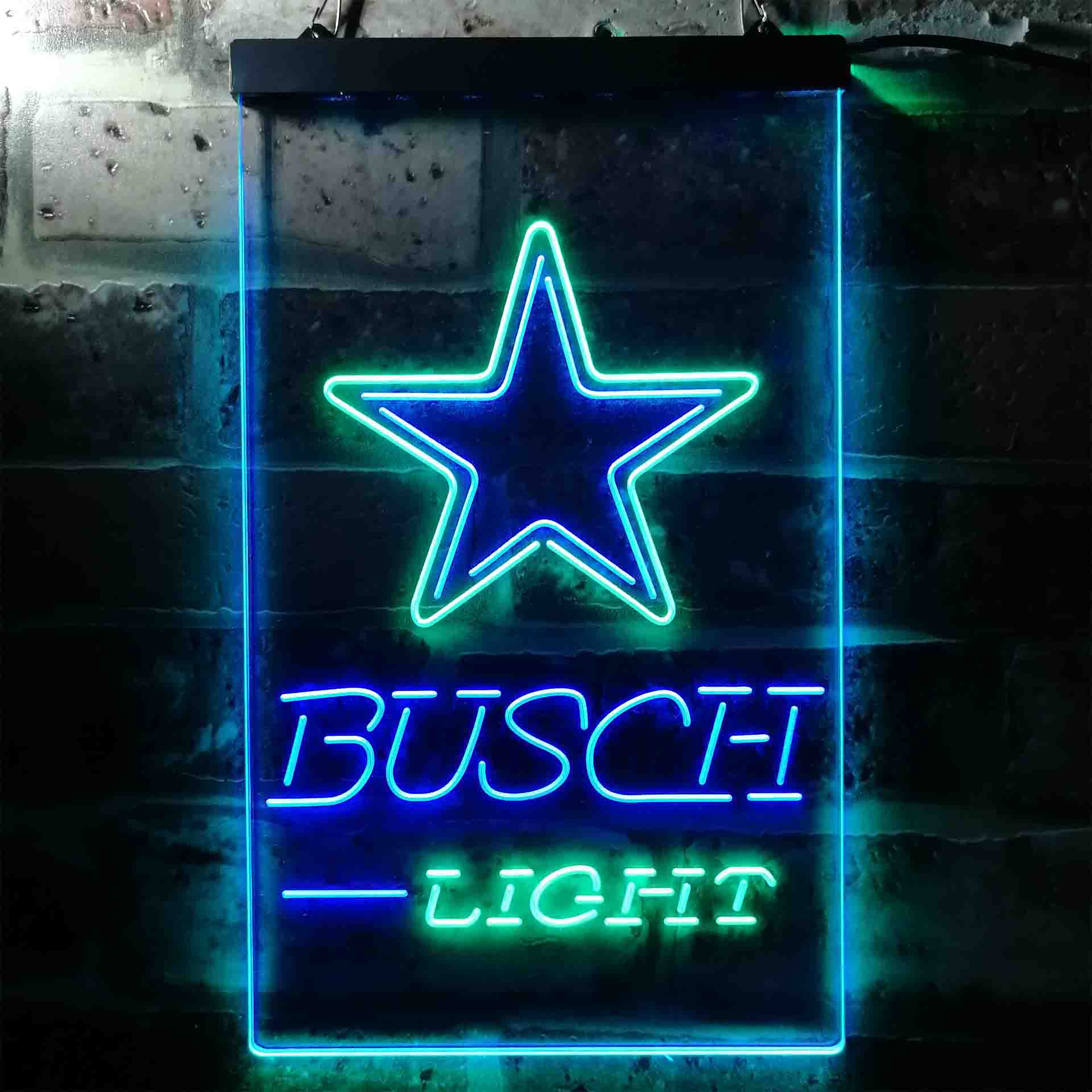 Busch Light Dallas Cowboys Neon-Like LED Sign
