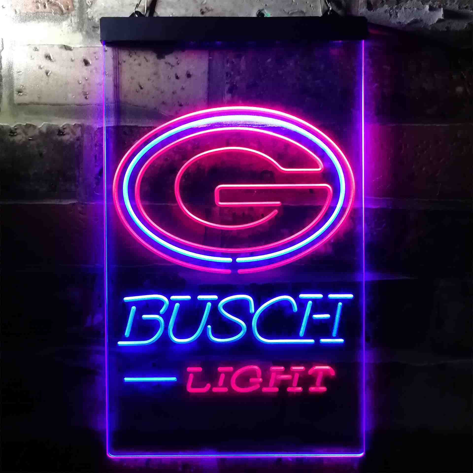 Busch Light Green Bay Packers Neon-Like LED Sign