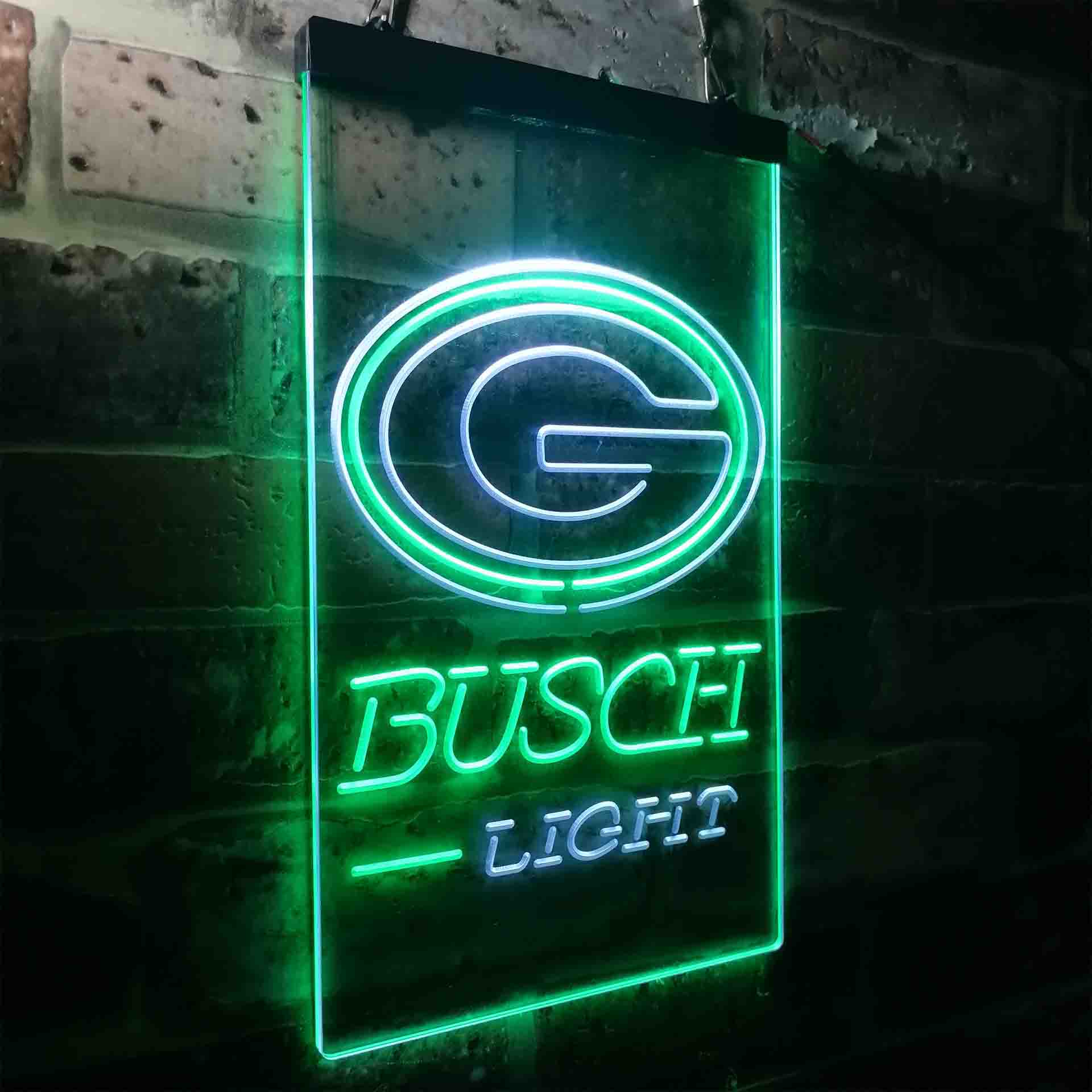 Busch Light Green Bay Packers Neon-Like LED Sign