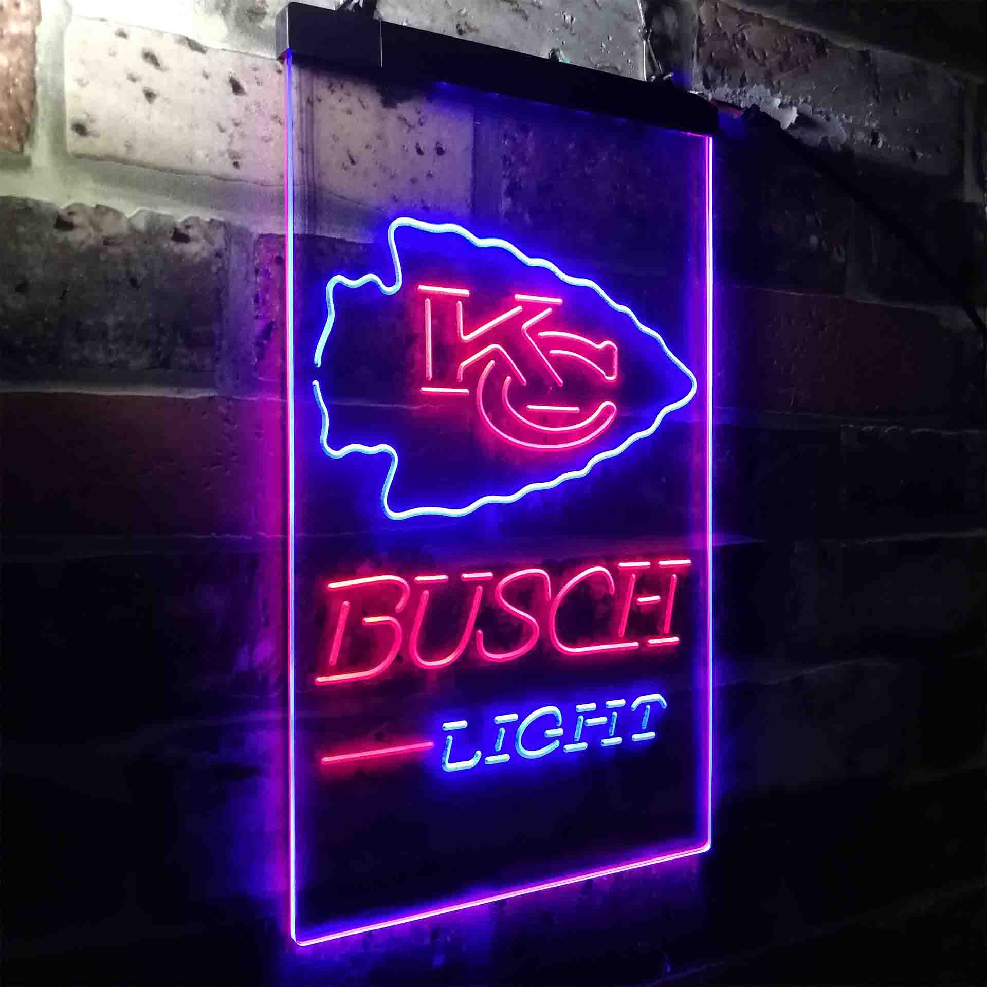 Kansas City Chiefs Busch Light Neon-Like LED Sign