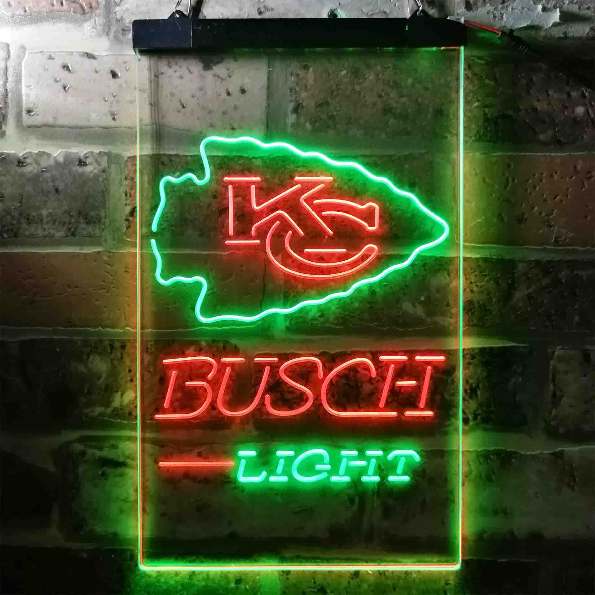 Busch Light Kansas City Chiefs Neon-Like LED Sign