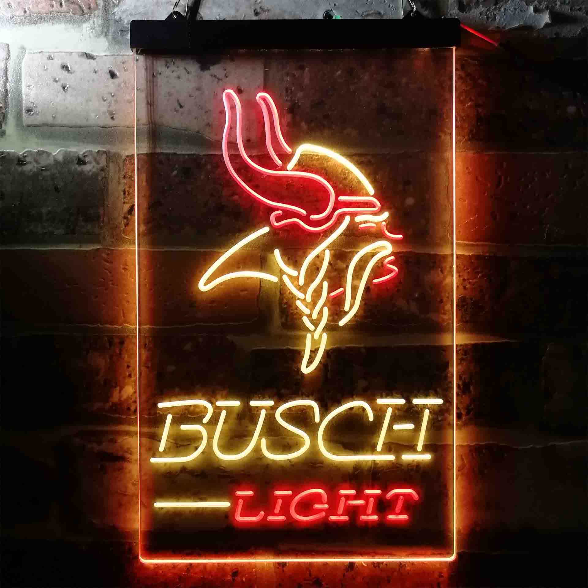 Busch Light Minnesota Vikings Neon-Like LED Sign
