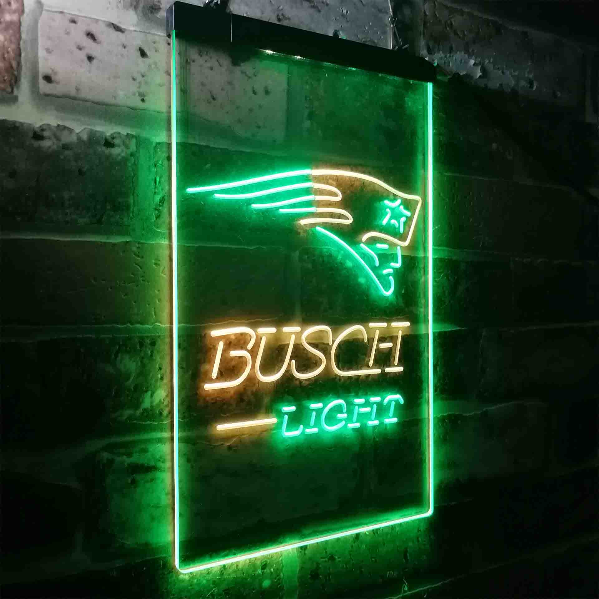 Busch Light New England Patriots Neon-Like LED Sign