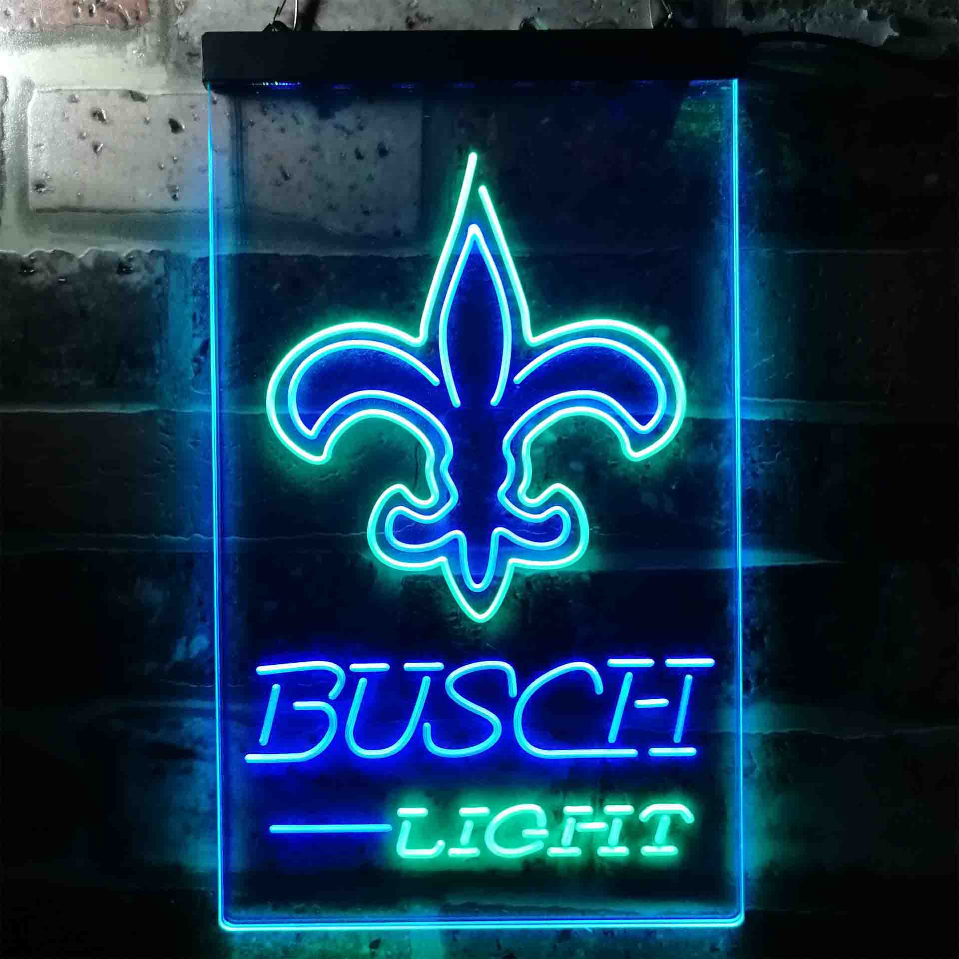 Busch Light New Orleans Saints Neon-Like LED Sign