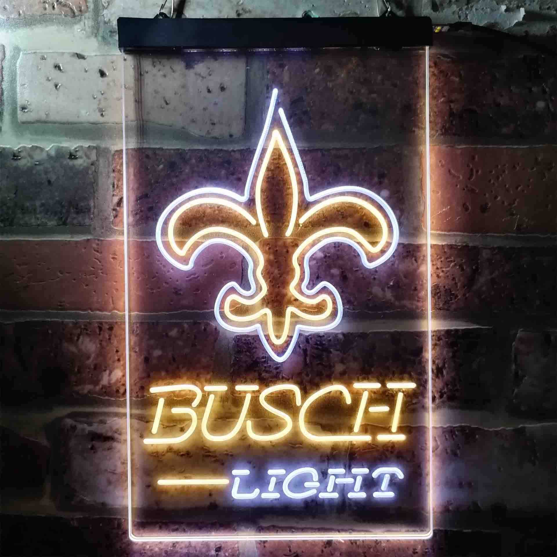 Busch Light New Orleans Saints Neon-Like LED Sign