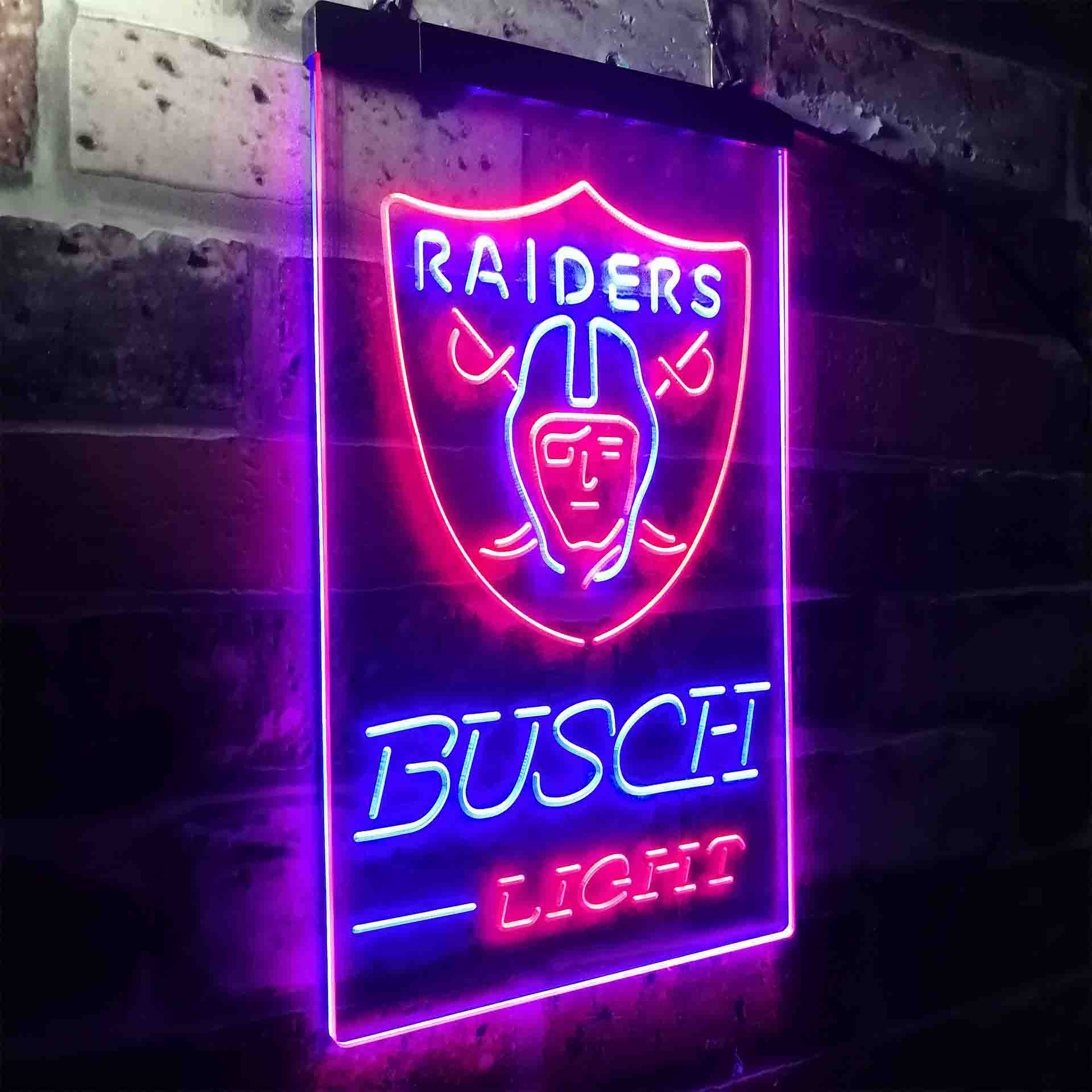Busch Light Las Vegas Raiders Neon-Like LED Sign