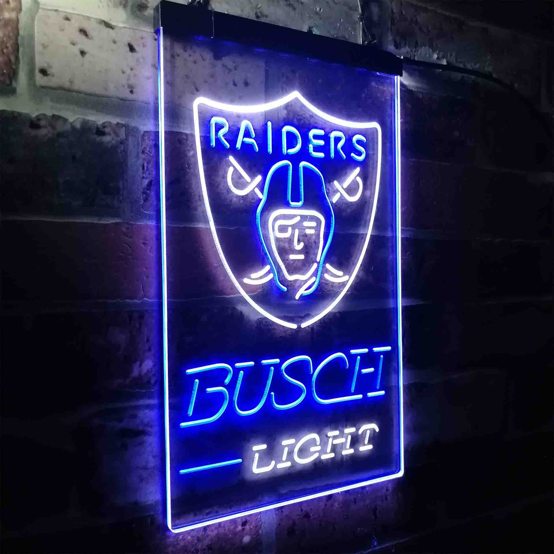 Busch Light Las Vegas Raiders Neon-Like LED Sign