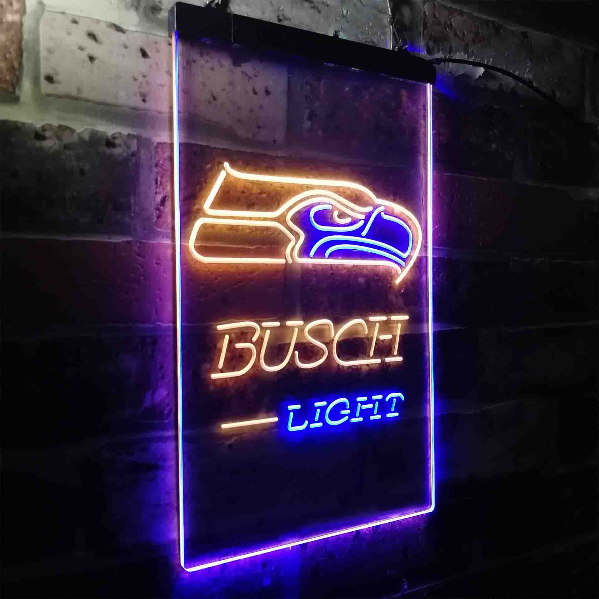 Busch Light Seattle Seahawks Neon-Like LED Sign