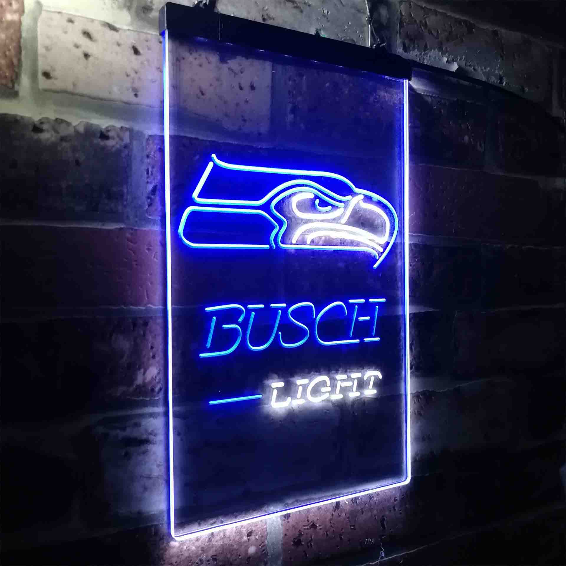 Busch Light Seattle Seahawks Neon-Like LED Sign