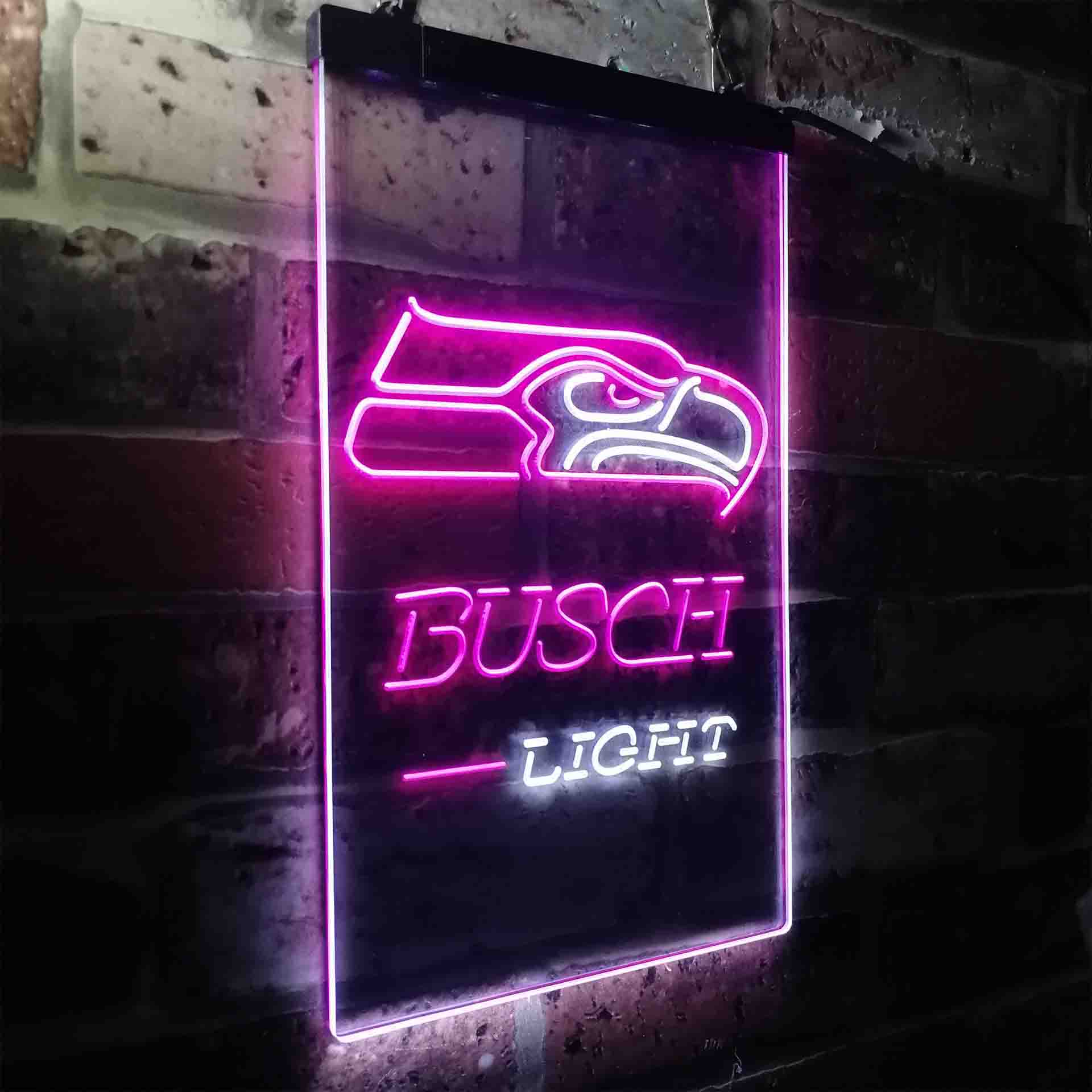 Busch Light Seattle Seahawks Neon-Like LED Sign
