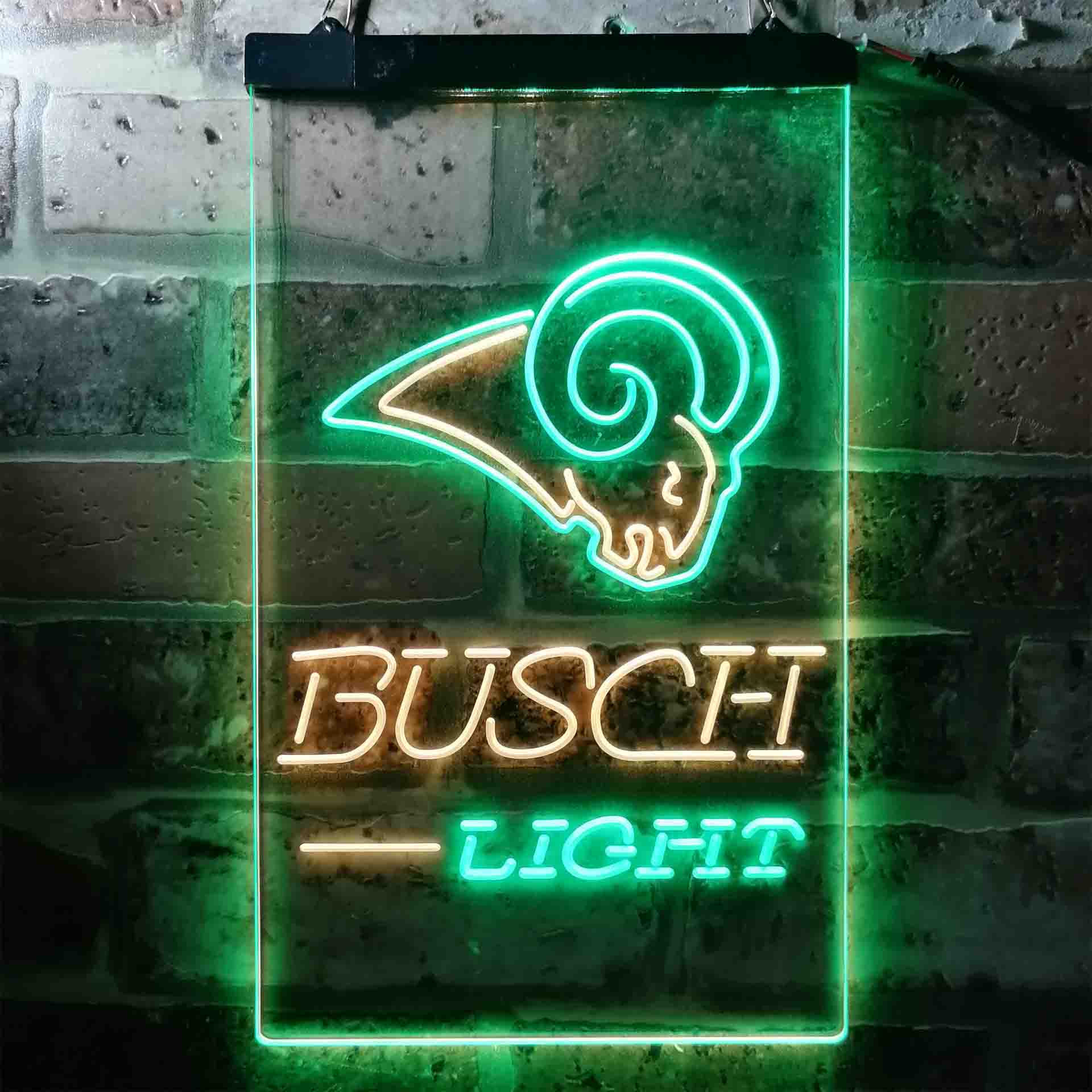 Busch Light St Louis Rams Neon-Like LED Sign