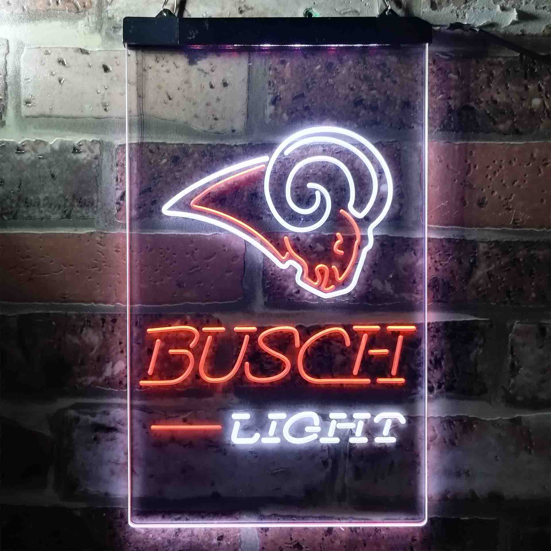 Busch Light St Louis Rams Neon-Like LED Sign