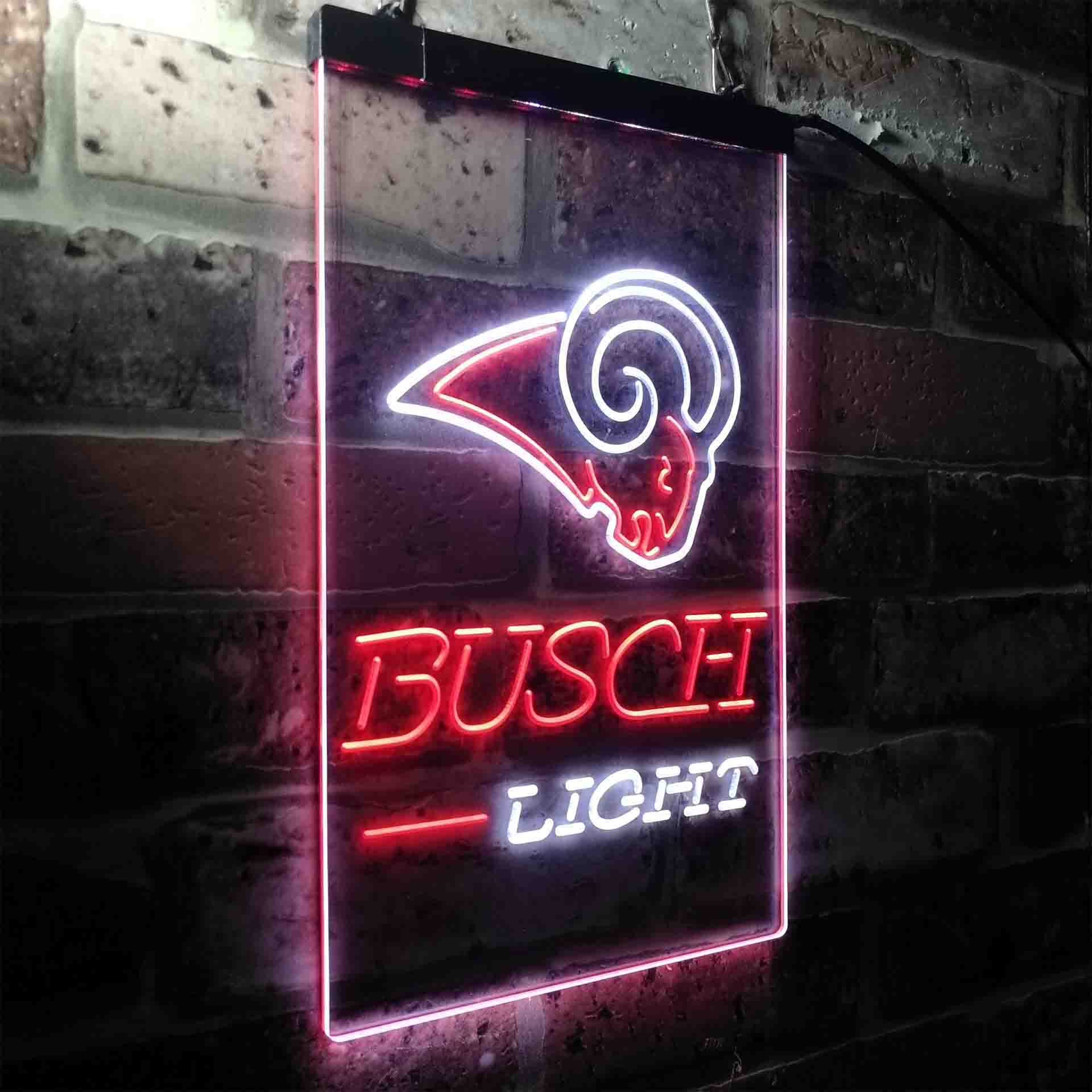 Busch Light St Louis Rams Neon-Like LED Sign