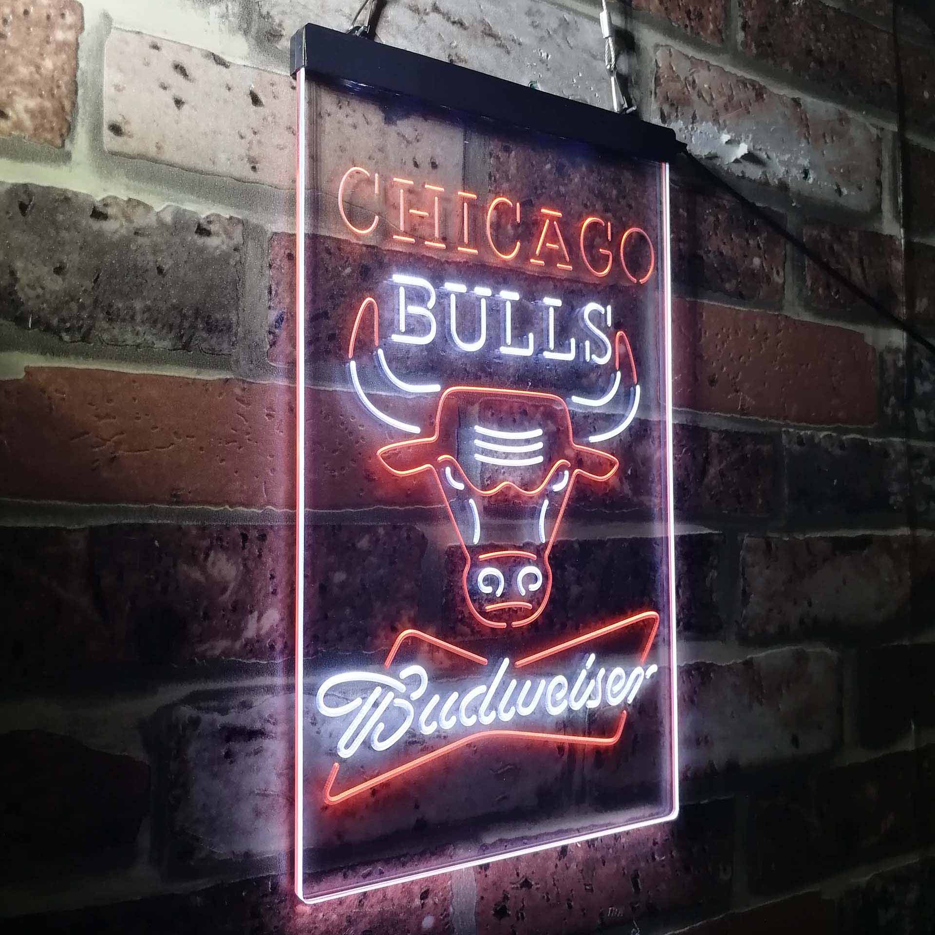 Chicago Bulls Budweiser Neon-Like LED Sign