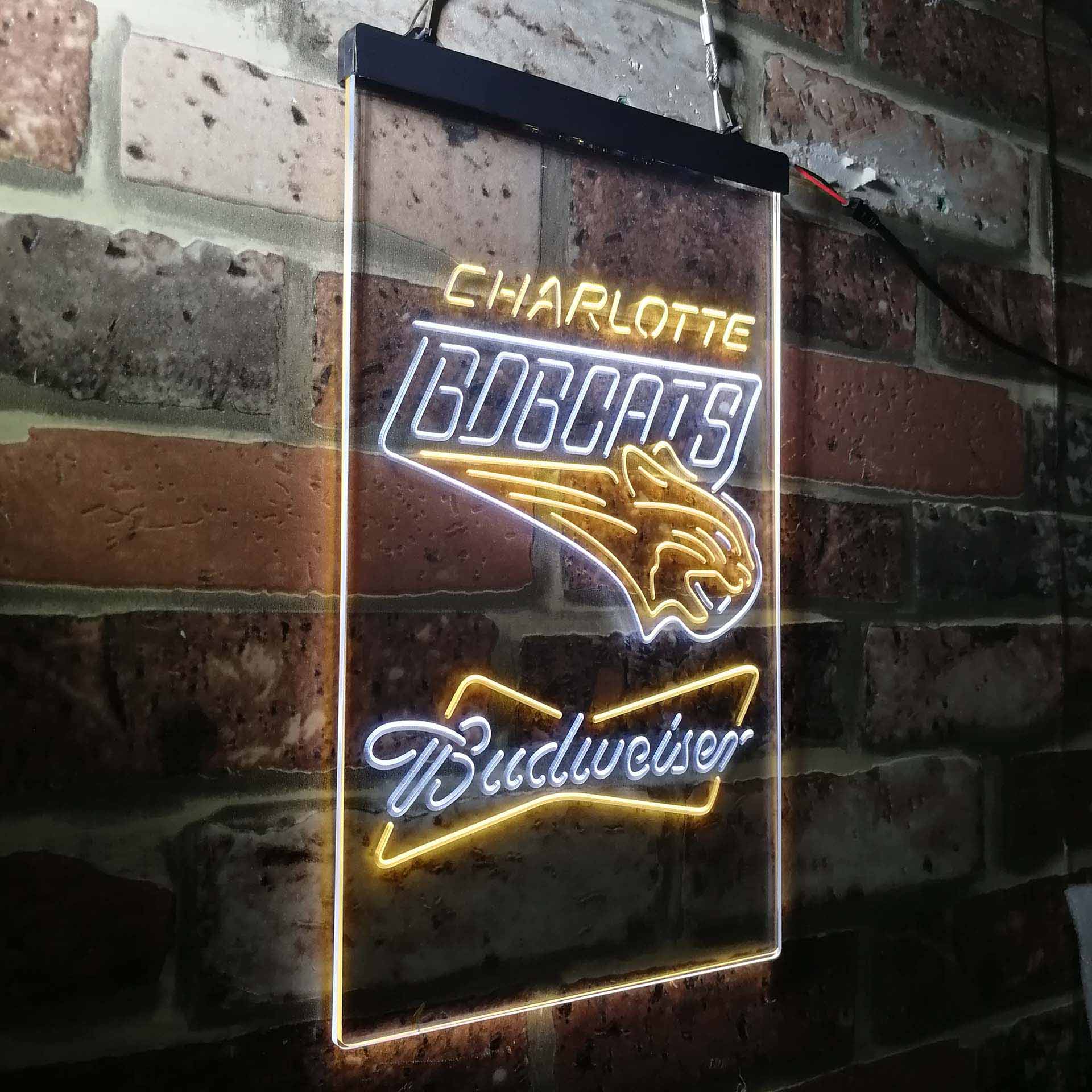 Charlotte Bobcats Budweiser Neon-Like LED Sign