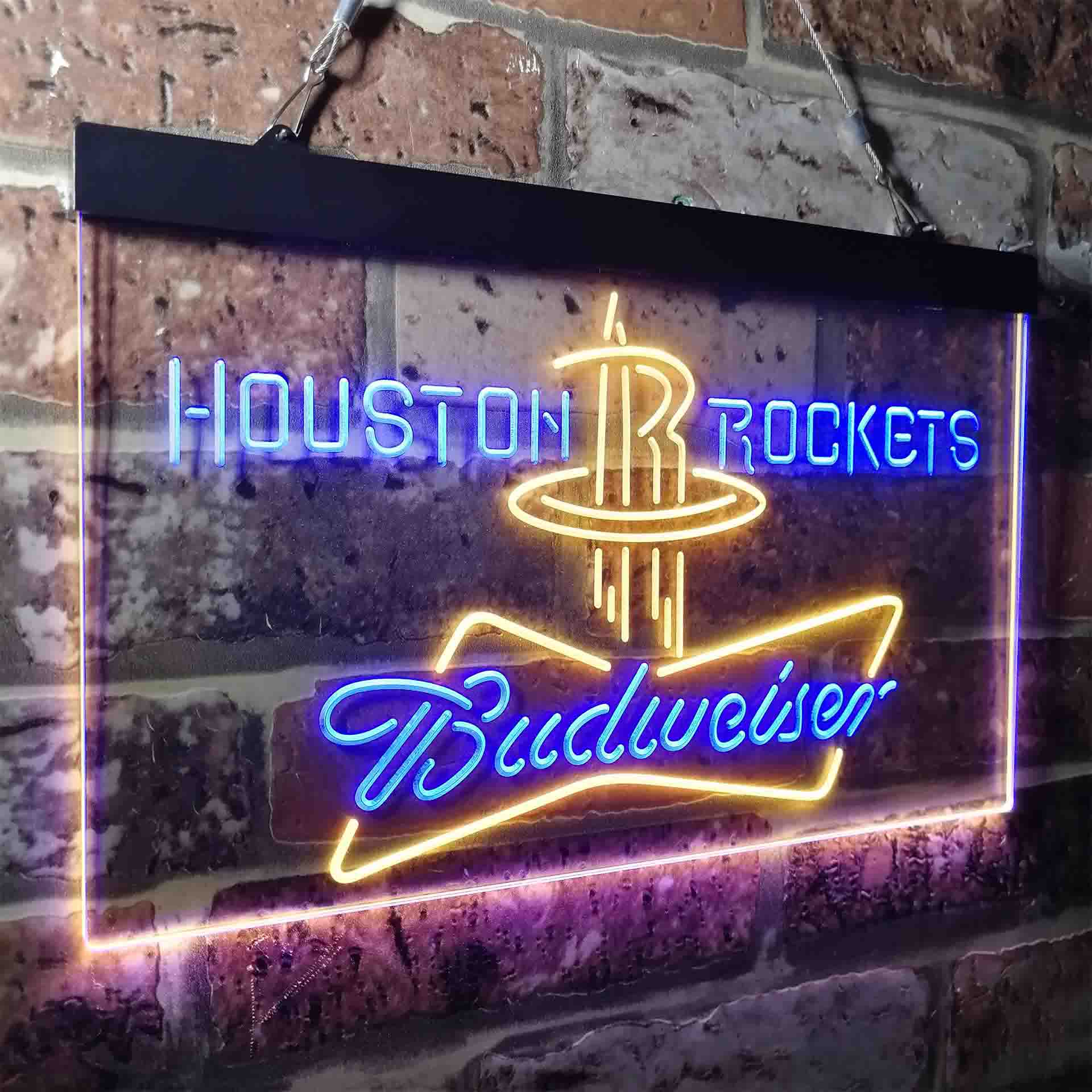 Houston Rockets Budweiser Neon-Like LED Sign