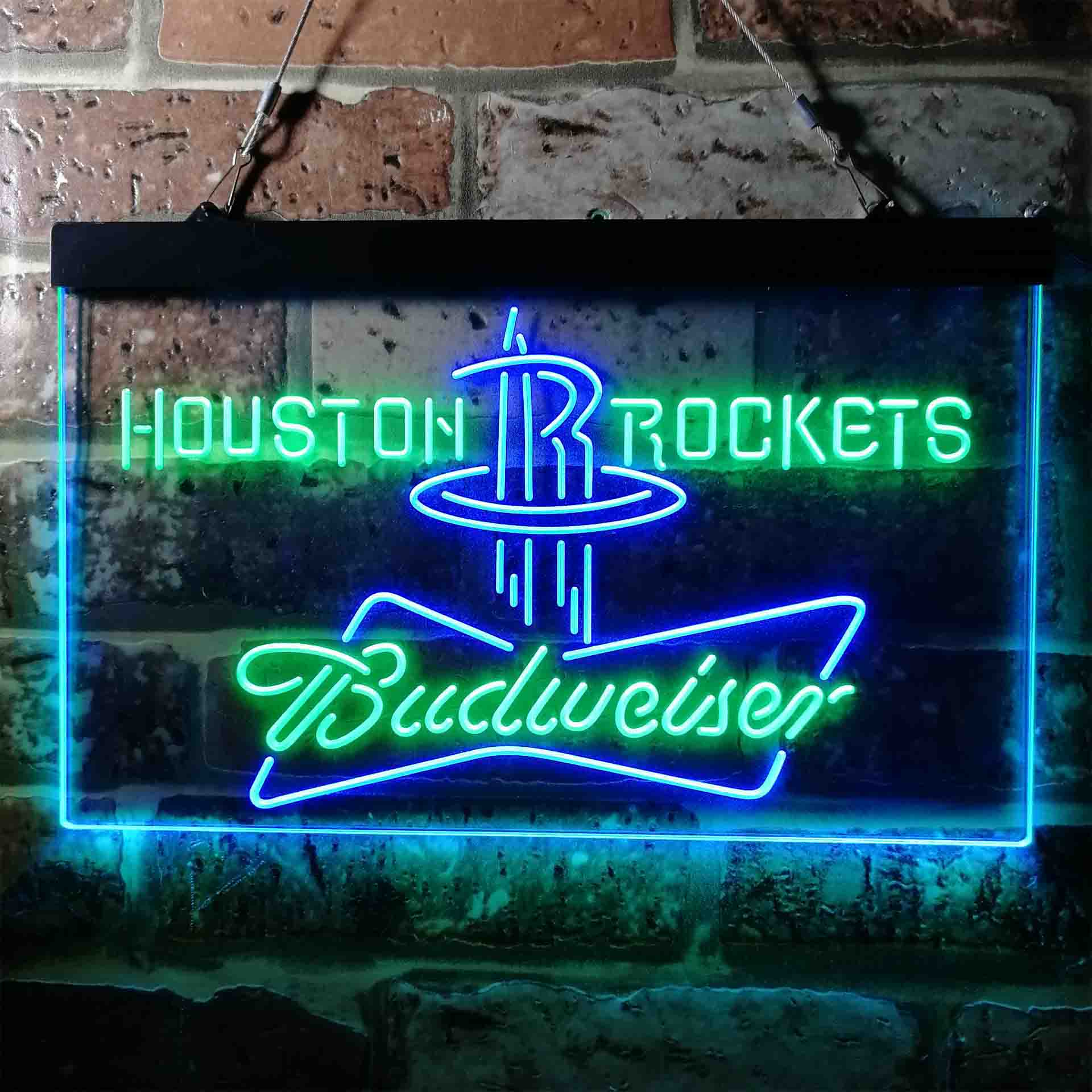 Houston Rockets Budweiser Neon-Like LED Sign