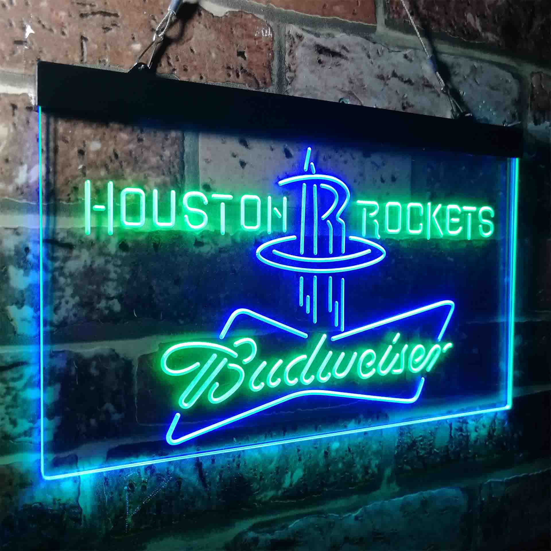 Houston Rockets Budweiser Neon-Like LED Sign