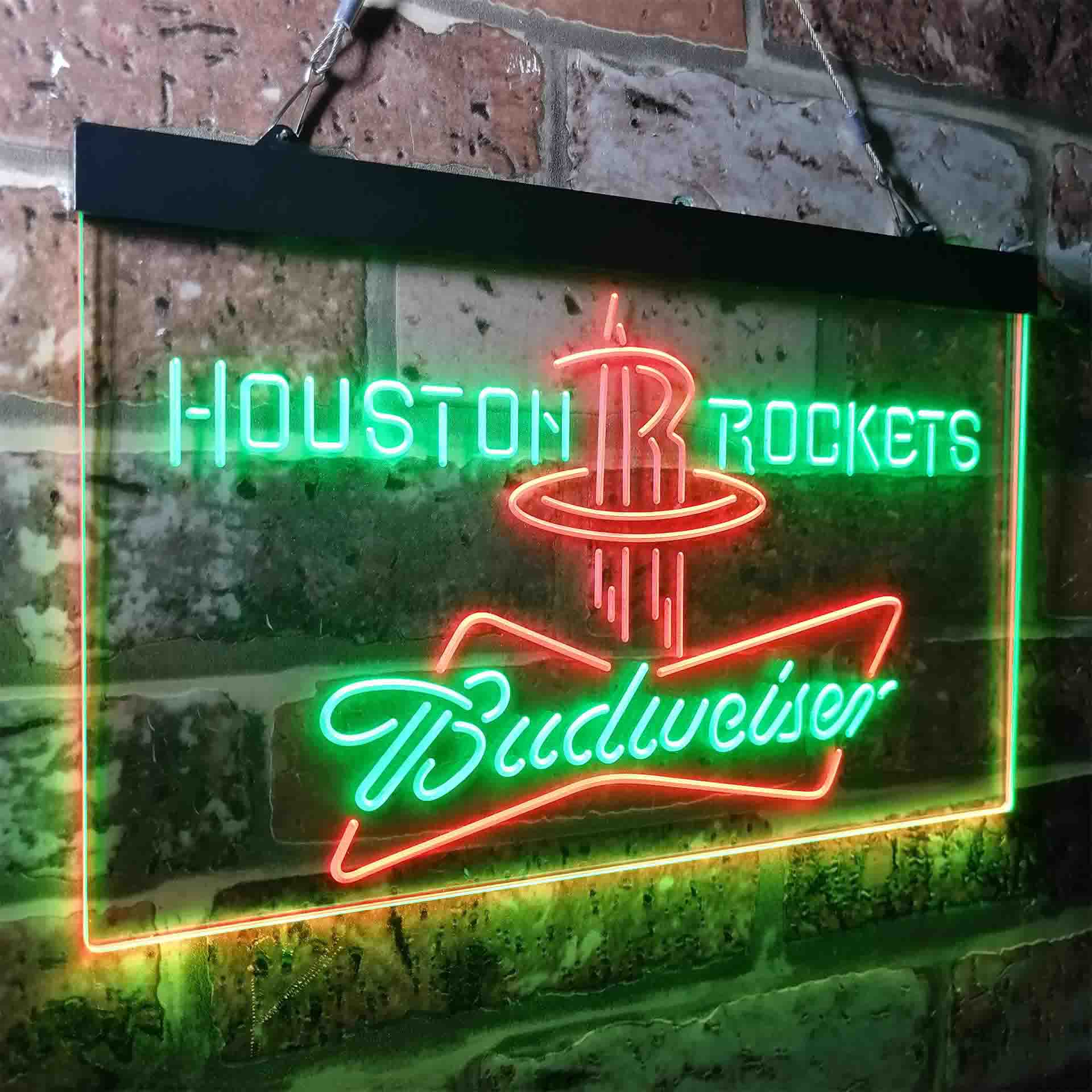 Houston Rockets Budweiser Neon-Like LED Sign