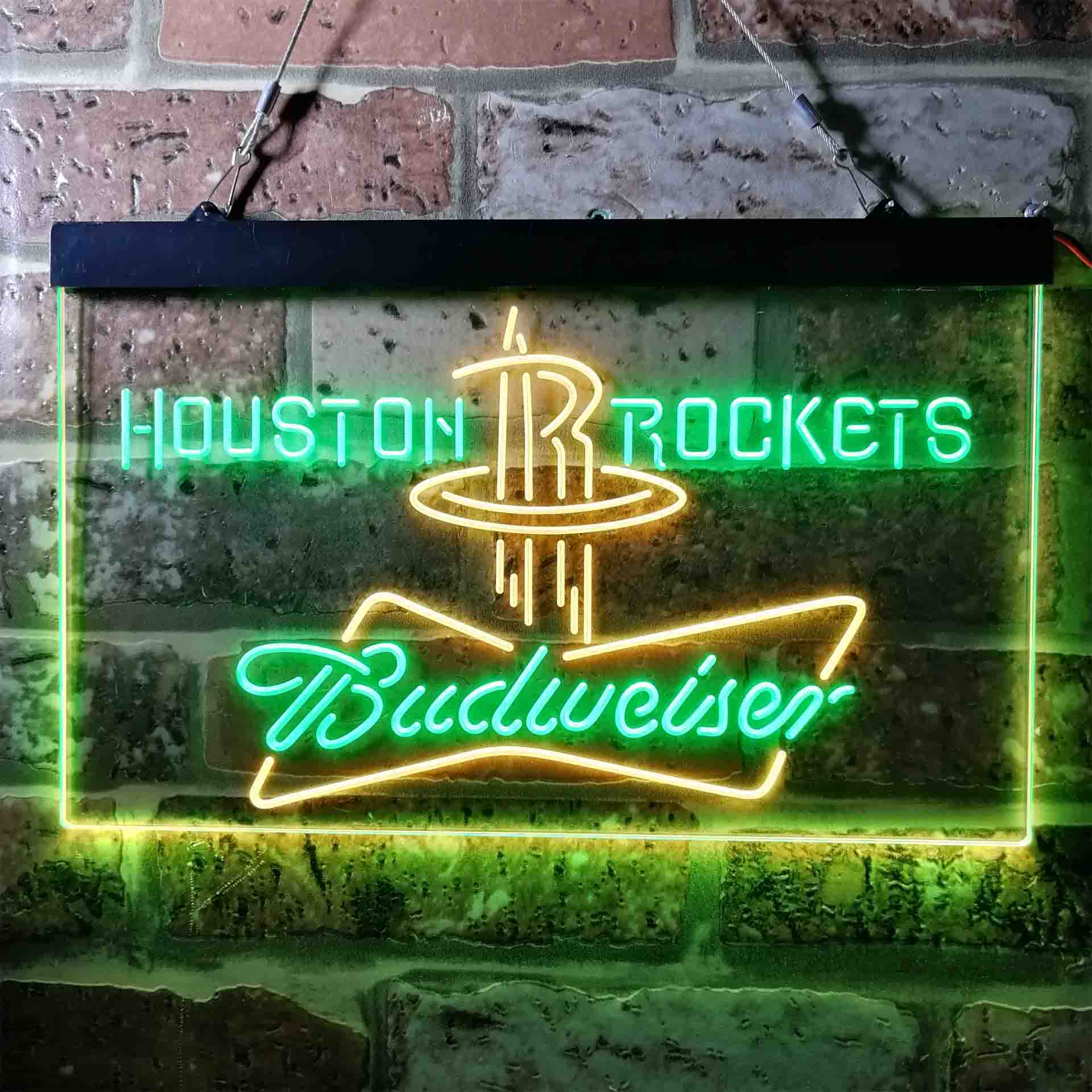 Houston Rockets Budweiser Neon-Like LED Sign