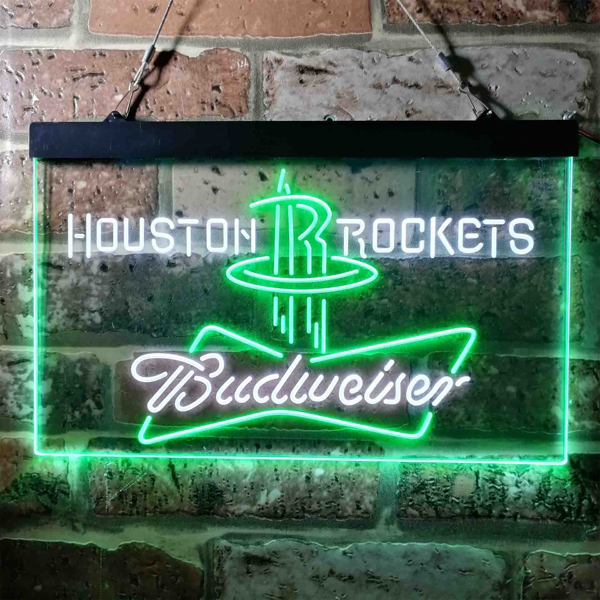 Houston Rockets Budweiser Neon-Like LED Sign